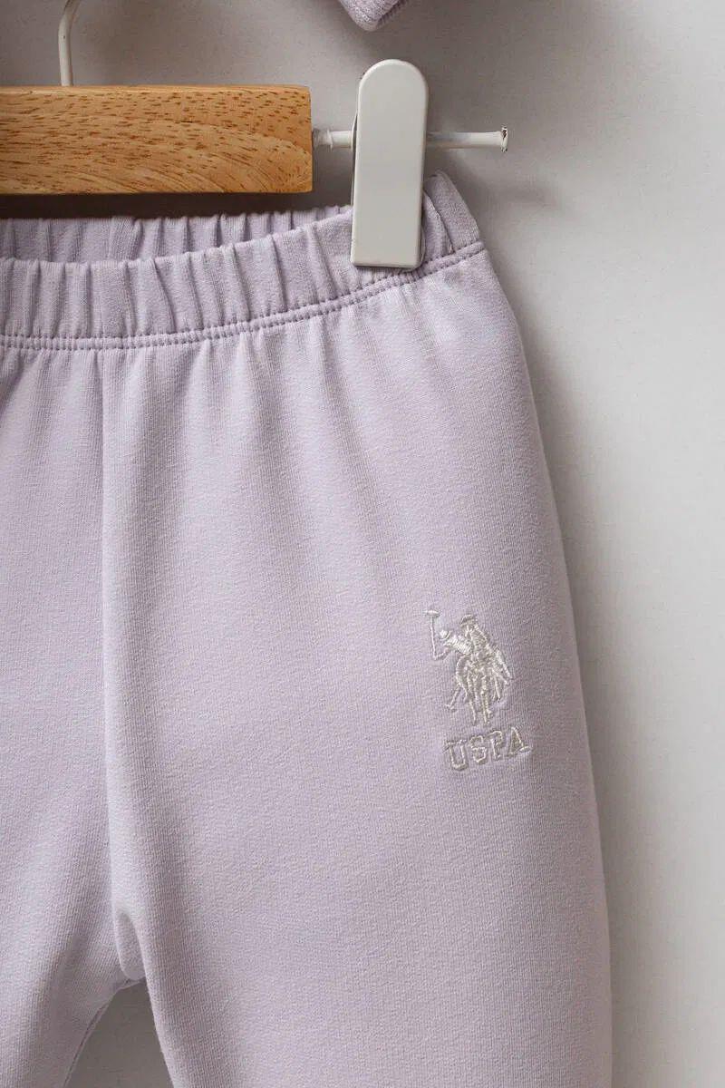 U.S Polo Kız Bebek 3'Lü Takım 6-36 Ay Lila