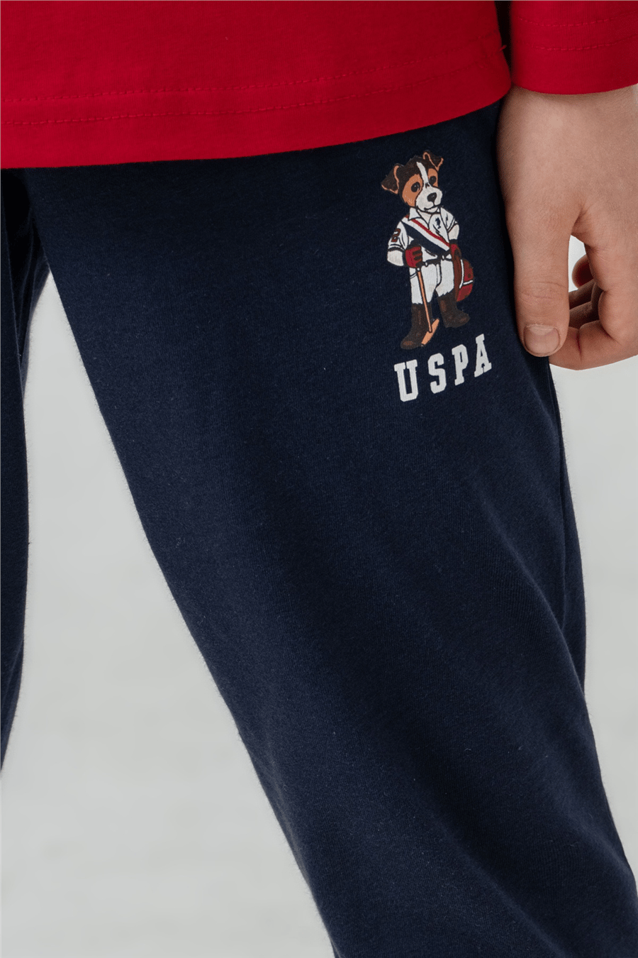 U.S. Polo Assn Erkek Çocuk Baskılı PijamaTakım 9-14 Yaş Kırmızı