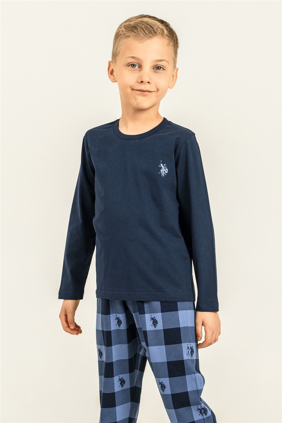 U.S. Polo Assn Erkek Çocuk Baskılı PijamaTakım 4-14 Yaş Lacivert