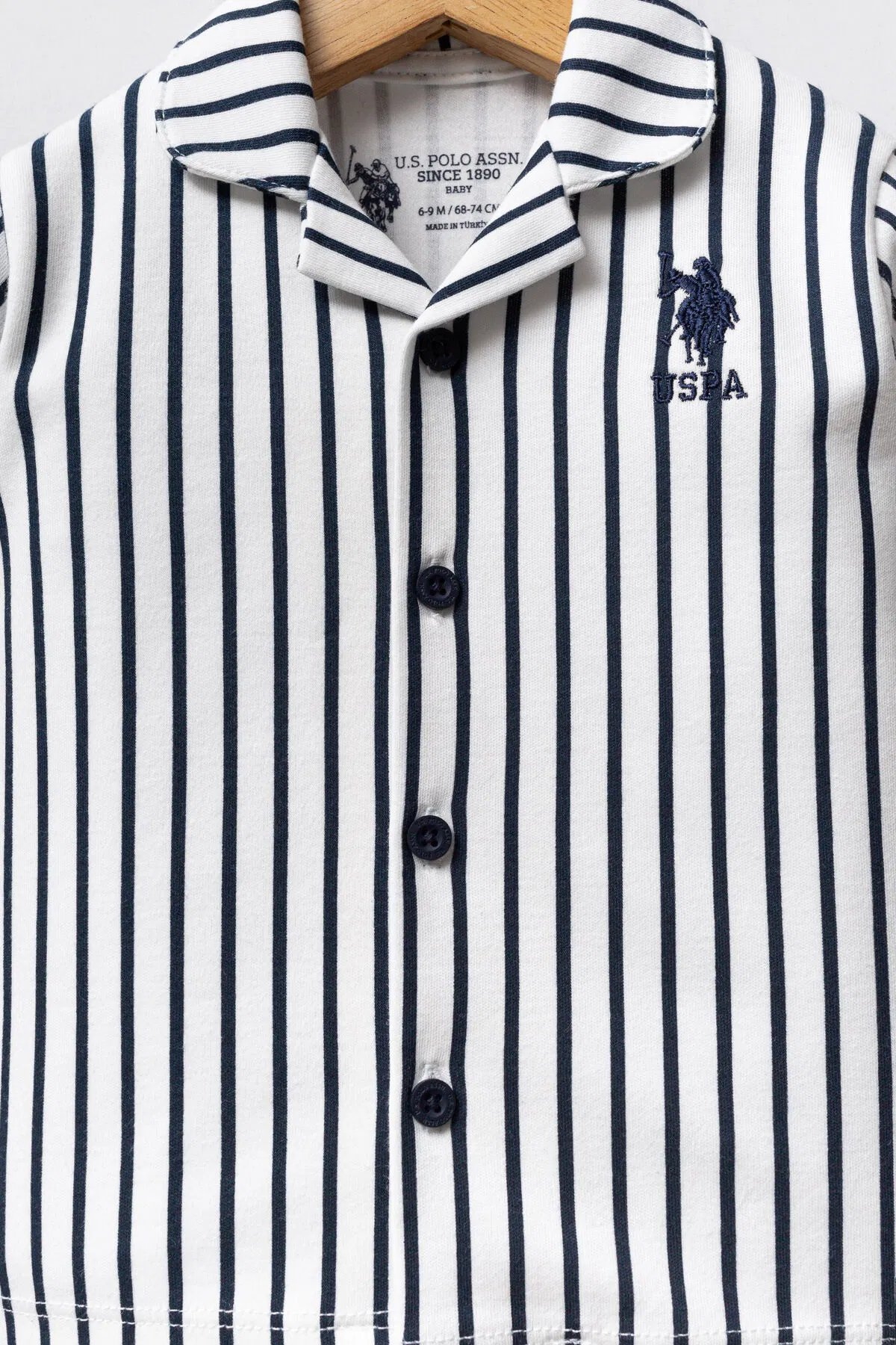 U.S. Polo Assn Erkek Bebek Pijama Takım 6-36 Ay Beyaz