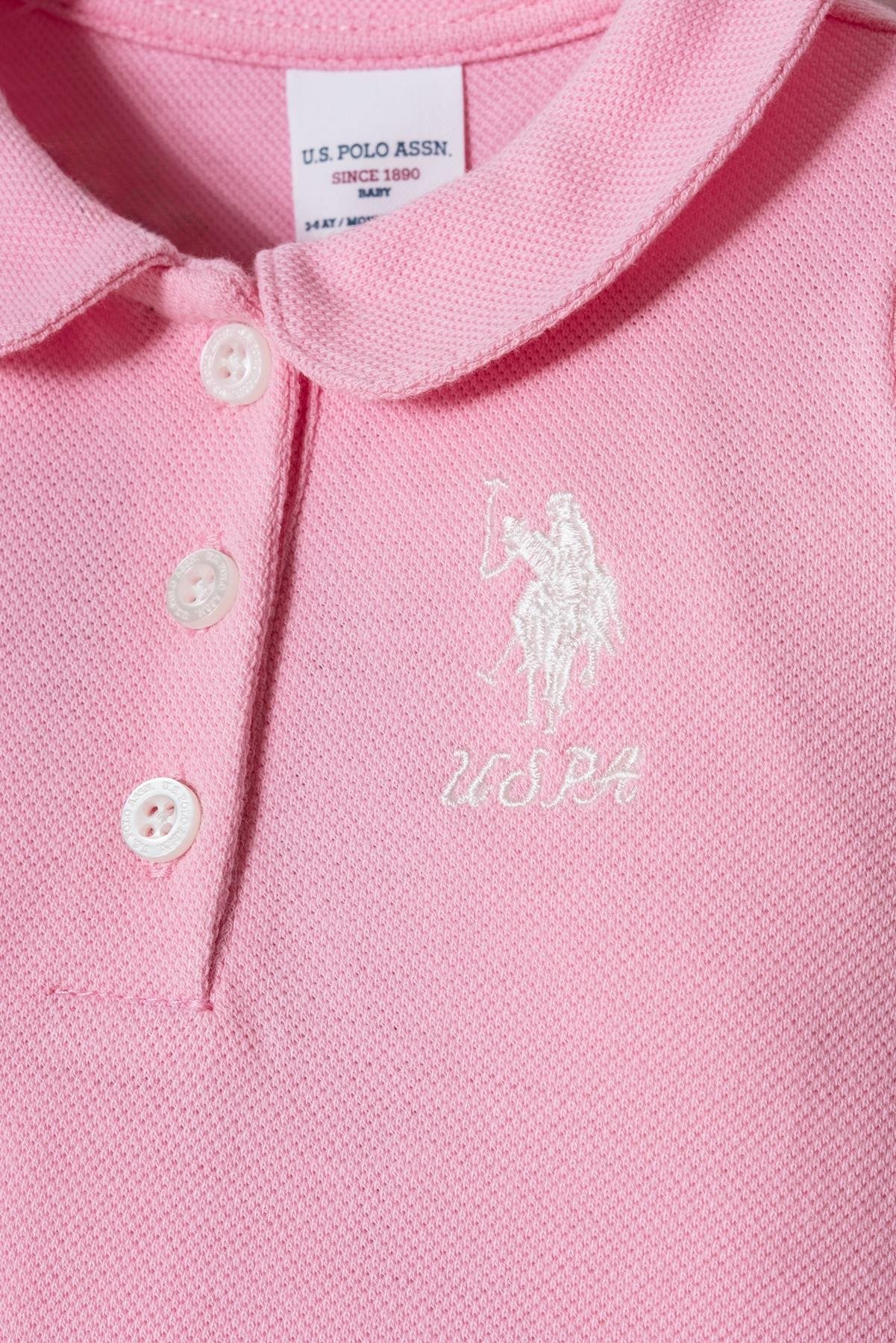 U.S. Polo Assn Kız Bebek Tulum  6-36 Ay Pembe