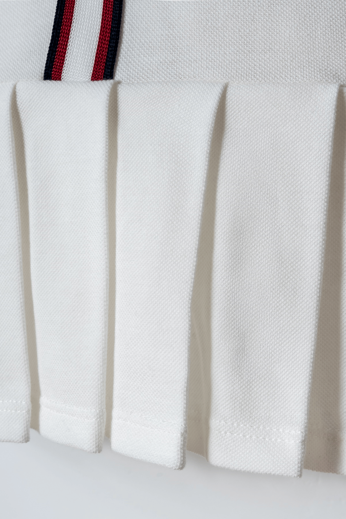 U.S. Polo Assn Kız Bebek Çizgi Detaylı Polo Pike Elbise 6-36 Ay Beyaz