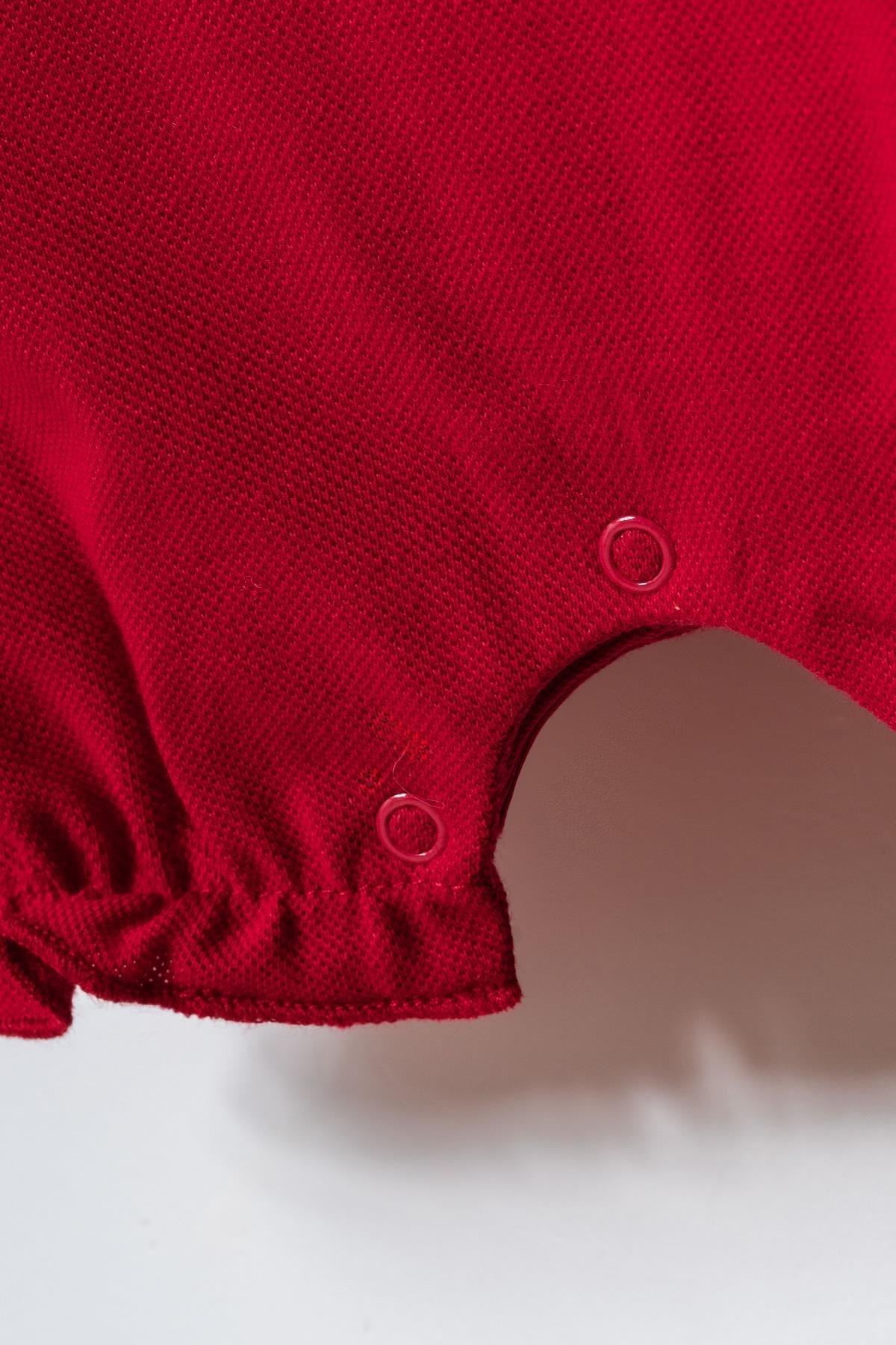 U.S. Polo Assn Kız Bebek Tulum  6-36 Ay Kırmızı