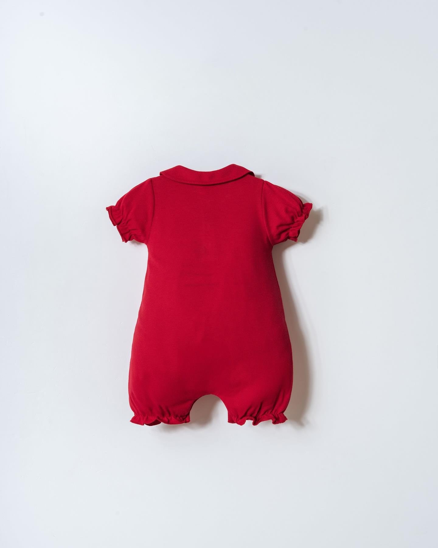 U.S. Polo Assn Kız Bebek Tulum  6-36 Ay Kırmızı