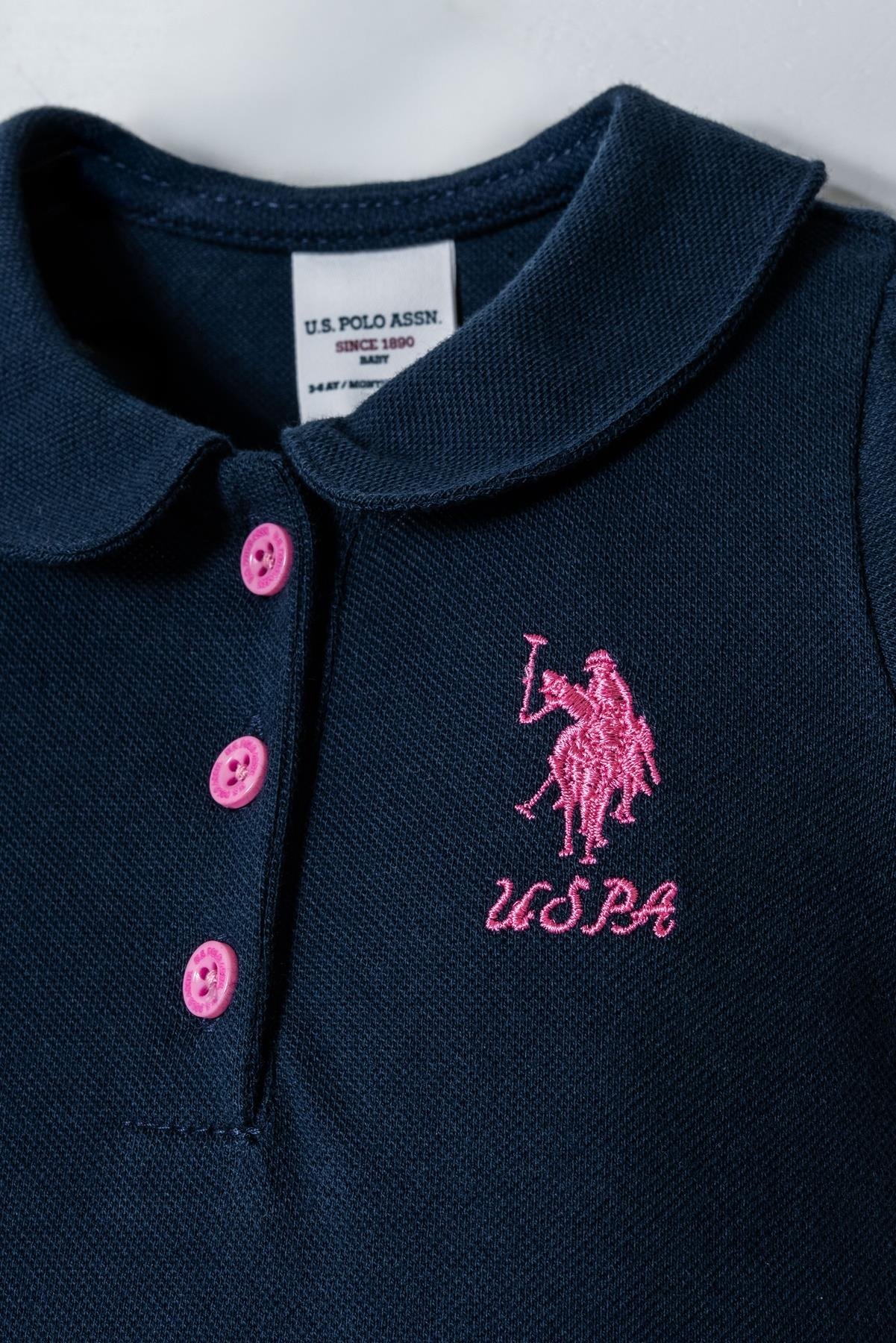 U.S. Polo Assn Kız Bebek Tulum  6-36 Ay Lacivert