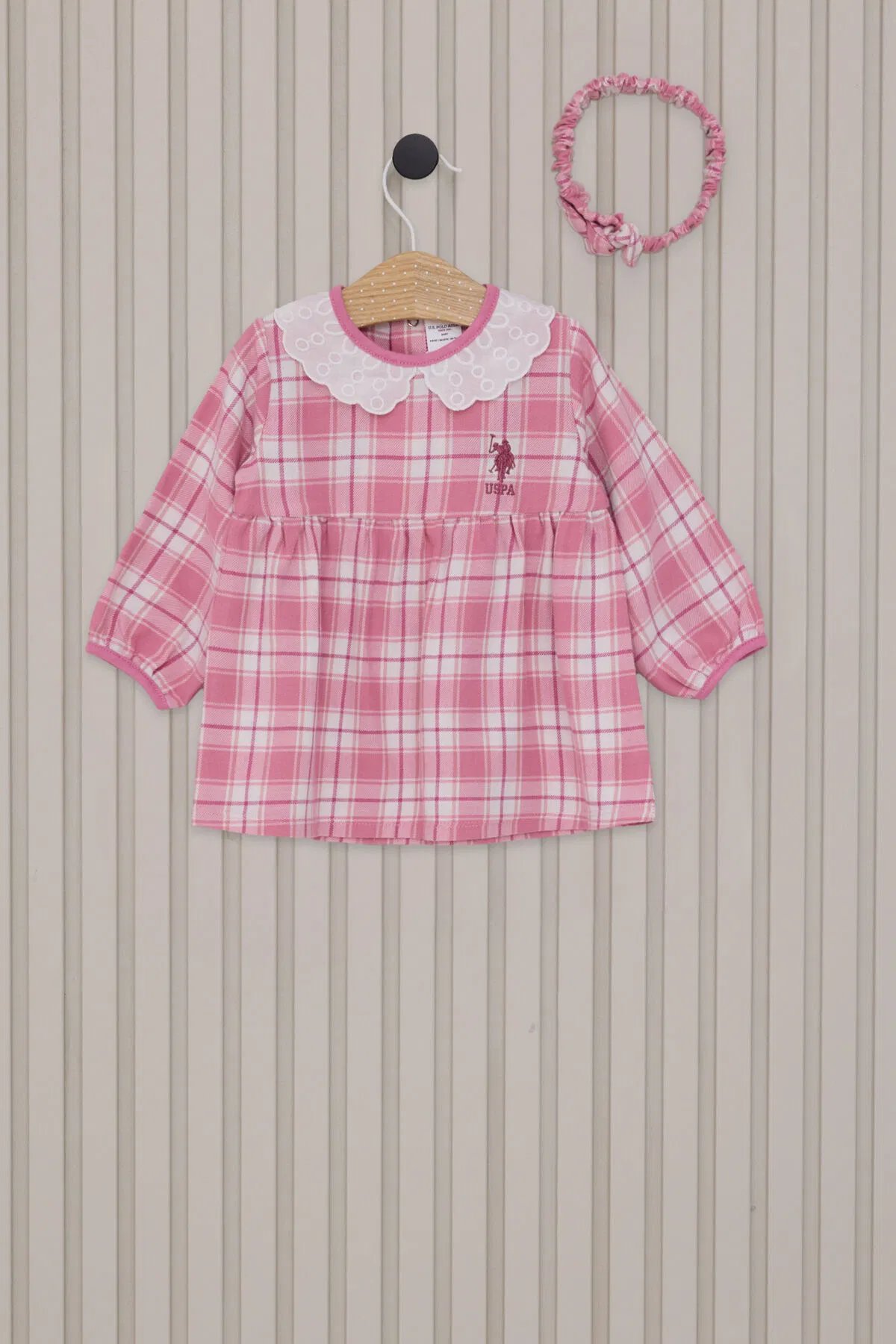 U.S. Polo Assn Kız Bebek Elbise 6-36 Ay Pembe