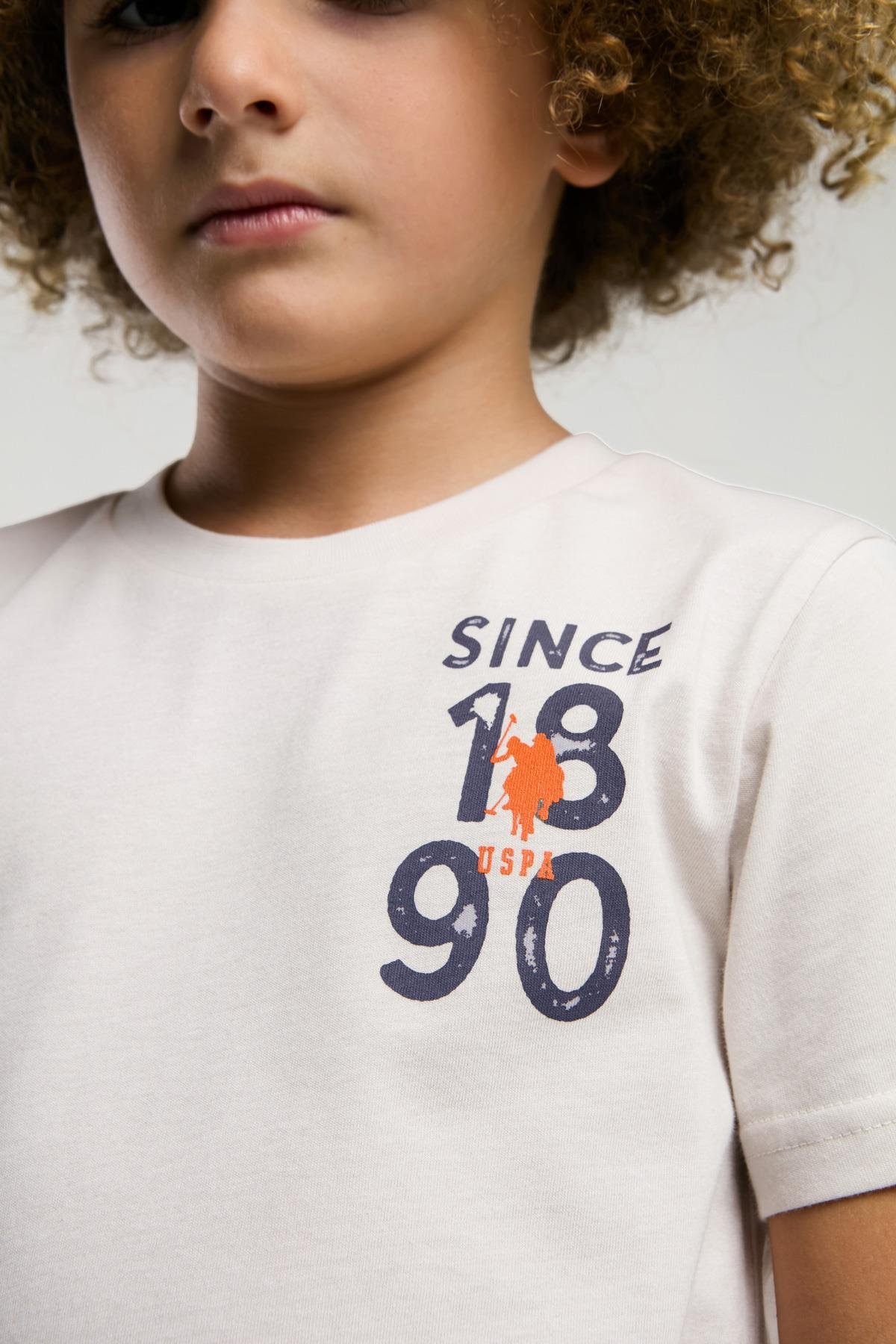 U.S. Polo Erkek Çocuk Sırt Baskılı Şortlu Takım 4-15 Yaş TAŞ