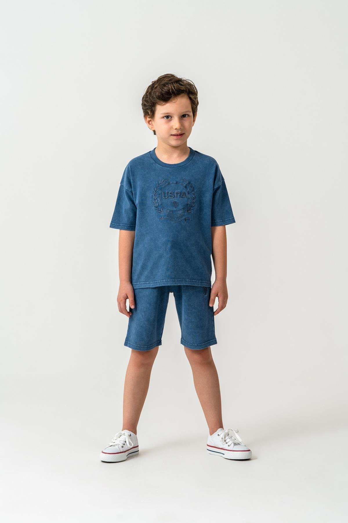 U.S. Polo Assn Erkek Çocuk Şortlu Takım  4-15 Yaş İndigo
