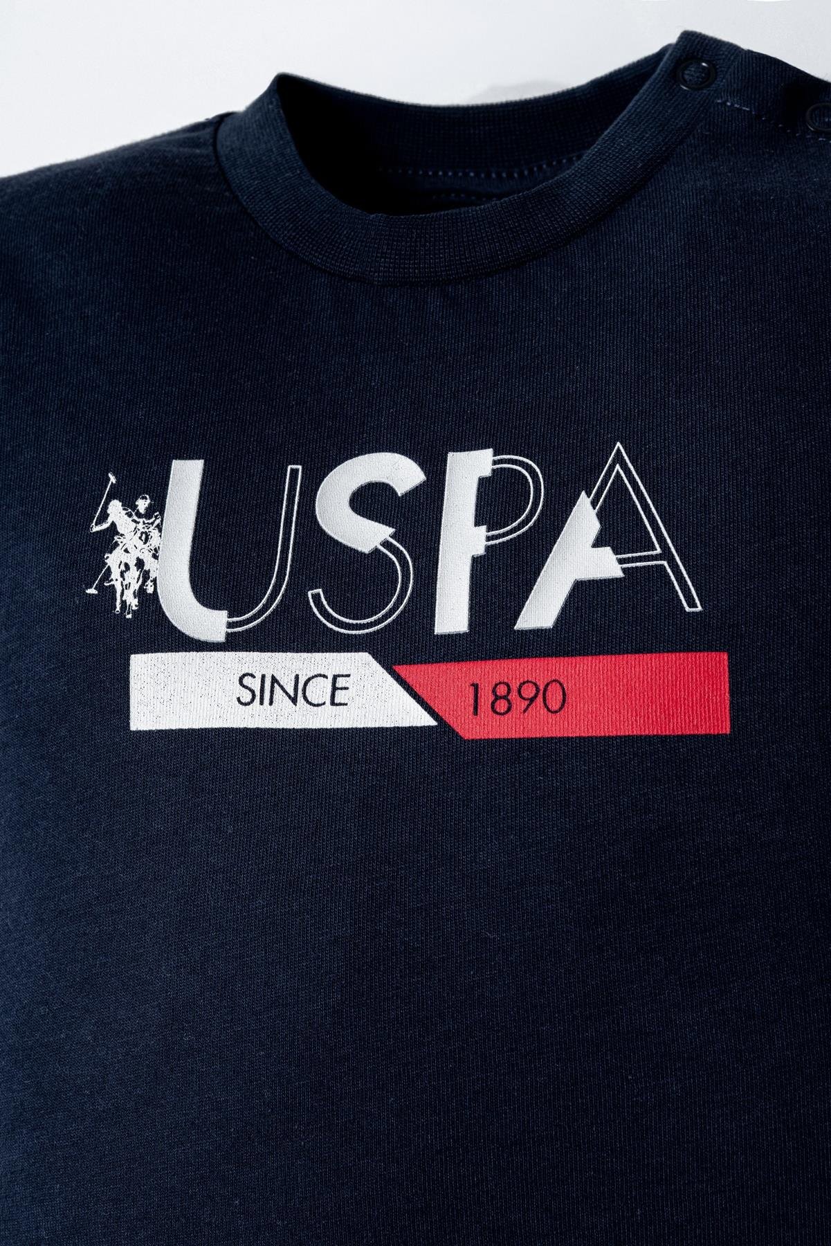 U.S. Polo Assn Erkek Bebek Şortlu Takım  6-36 Ay Lacivert