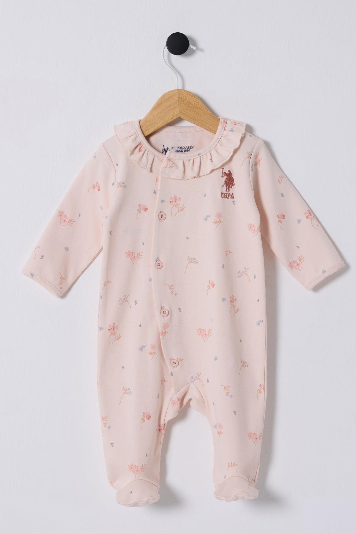U.S. Polo Kız Bebek Tulum 03-9 Ay Pembe