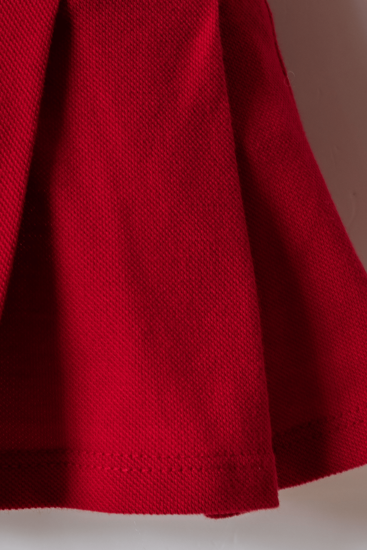 U.S. Polo Assn Kız Bebek Çizgi Detaylı Polo Pike Elbise 6-36 Ay Kırmızı