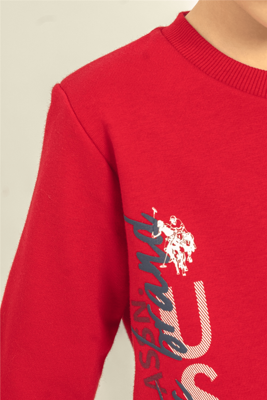 U.S. Polo Assn. Erkek Çocuk Baskılı EşofmanTakım 9-14 Yaş Kırmızı