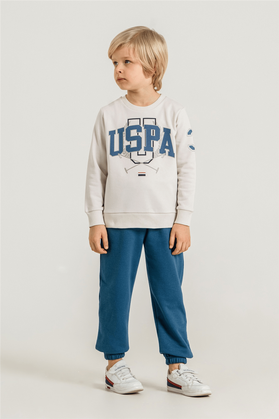 U.S. Polo Assn.Erkek Çocuk Baskılı EşofmanTakım 9-14 Yaş TAŞ