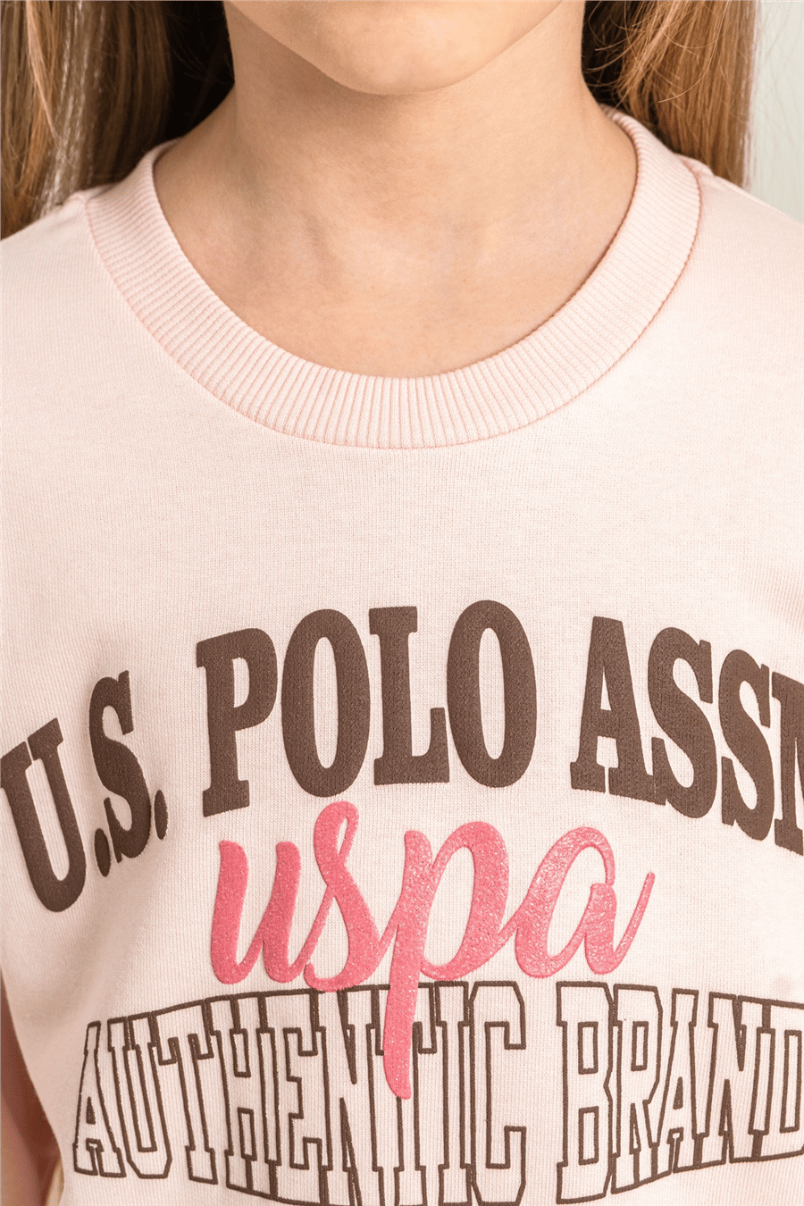 U.S. Polo Assn. Kız Çocuk Baskılı EşofmanTakım 4-14 Yaş Somon