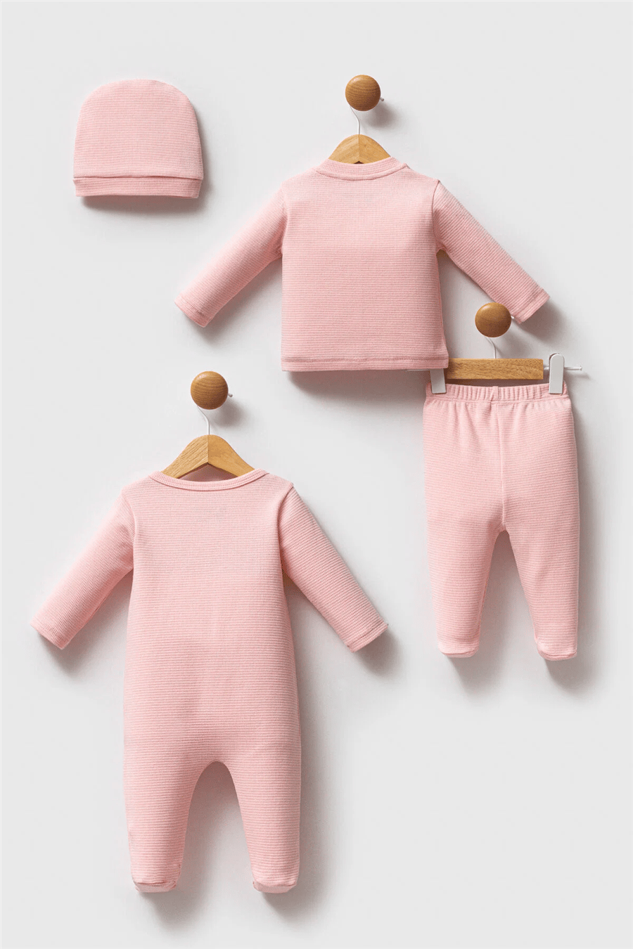 U.S. Polo Assn. Kız Bebek Pamuklu Örme Takımı 03-9 Ay Pembe