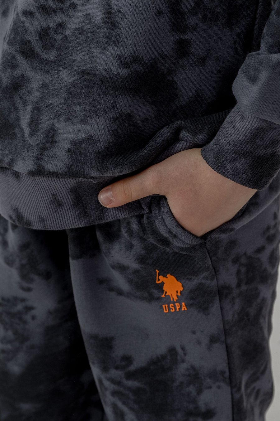 U.S. Polo Assn. Erkek Çocuk Baskılı EşofmanTakım 4-14 Yaş Antirasit
