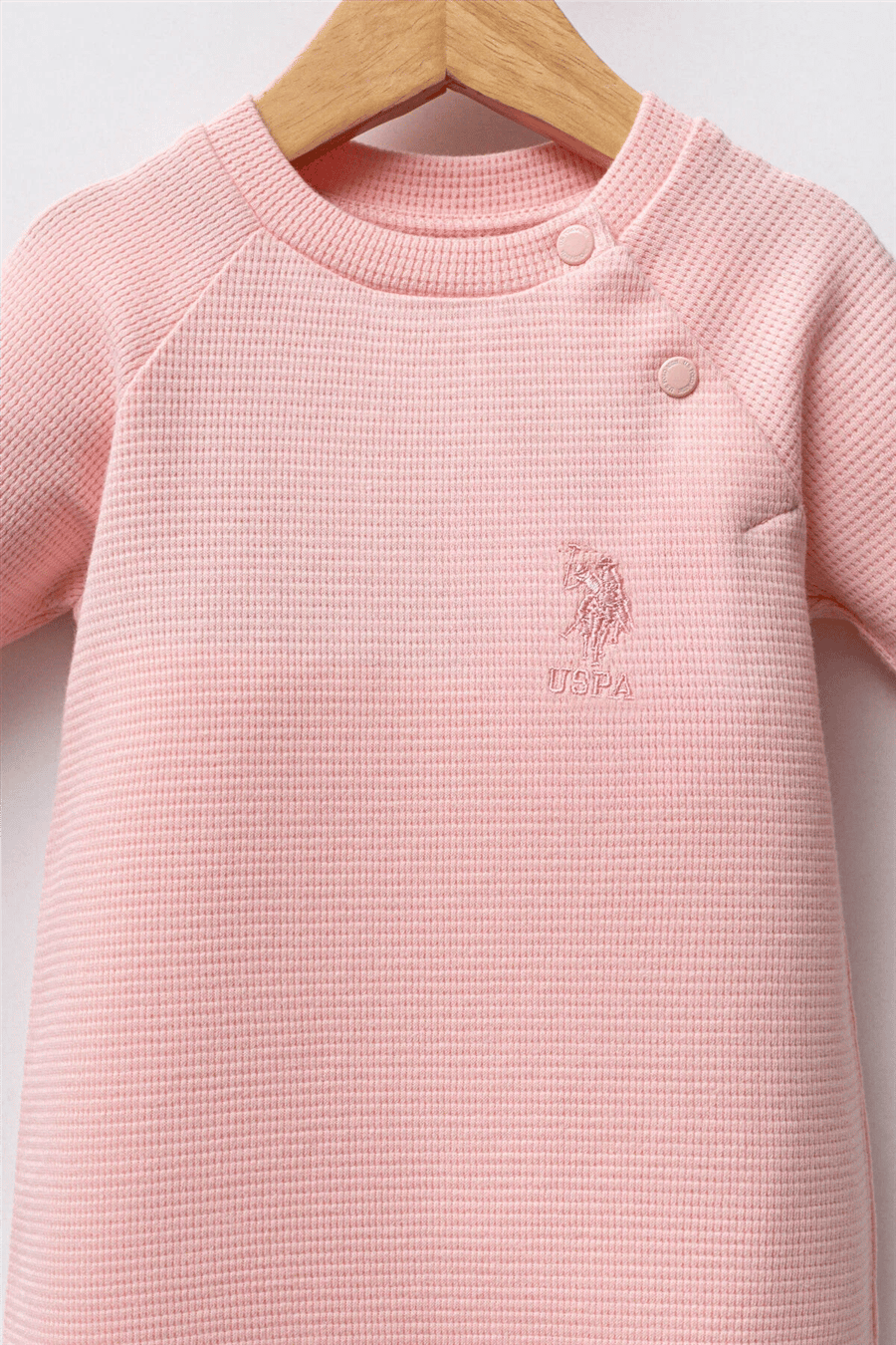 U.S. Polo Assn. Kız Bebek  Regular Fit Tulum 3-18 Ay Pembe