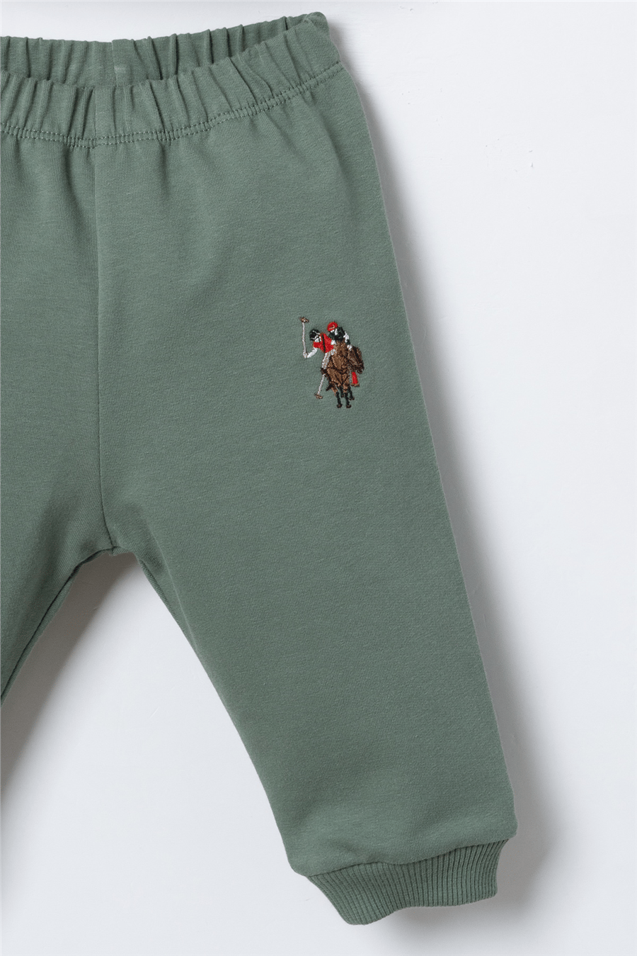 U.S. Polo Assn. Erkek Bebek Kapüşonlu Uzun Kol Eşofman Takım 6-36 Ay Ekru