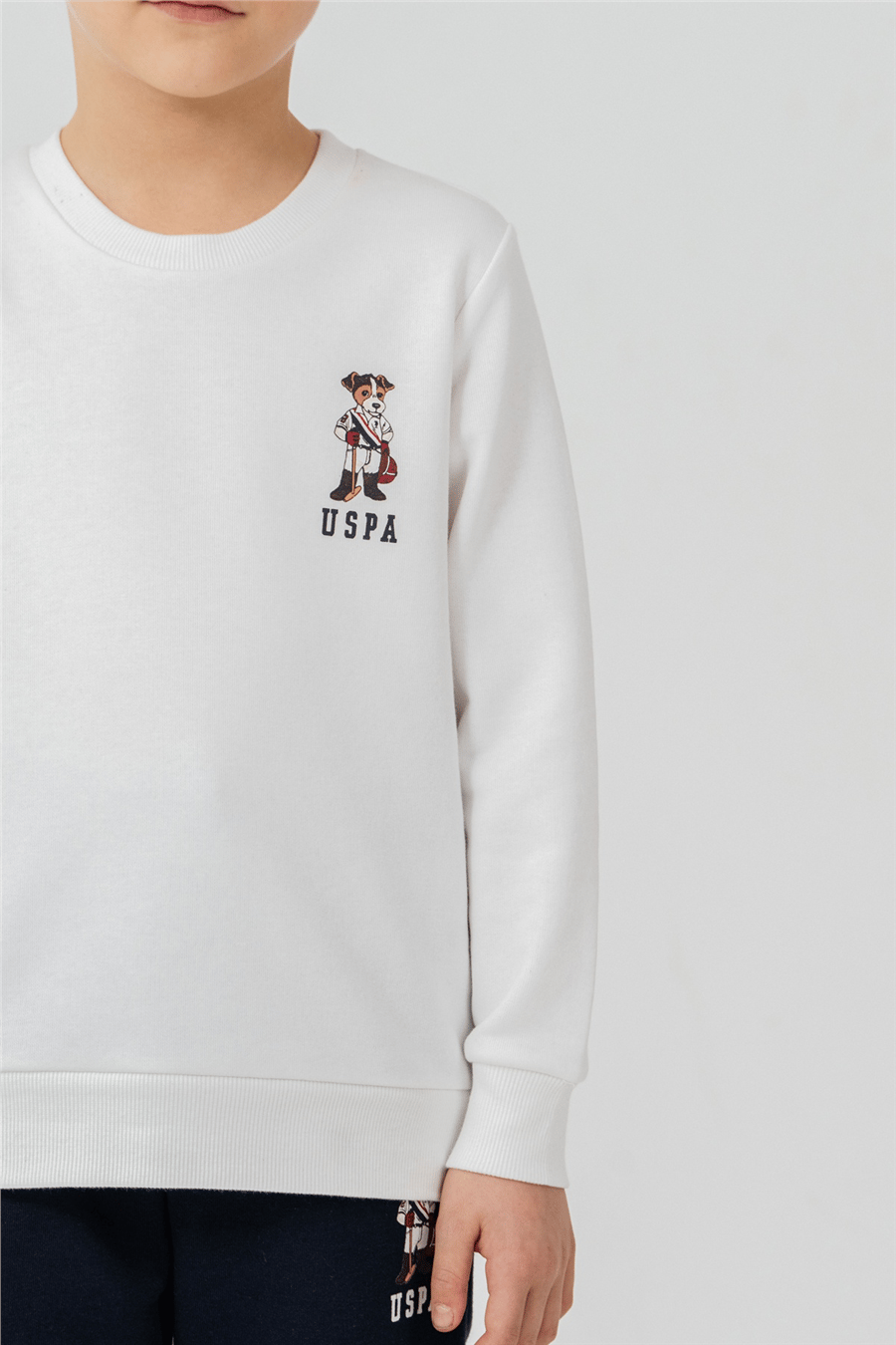 U.S. Polo Assn.Erkek Çocuk Baskılı EşofmanTakım 9-14 Yaş Beyaz