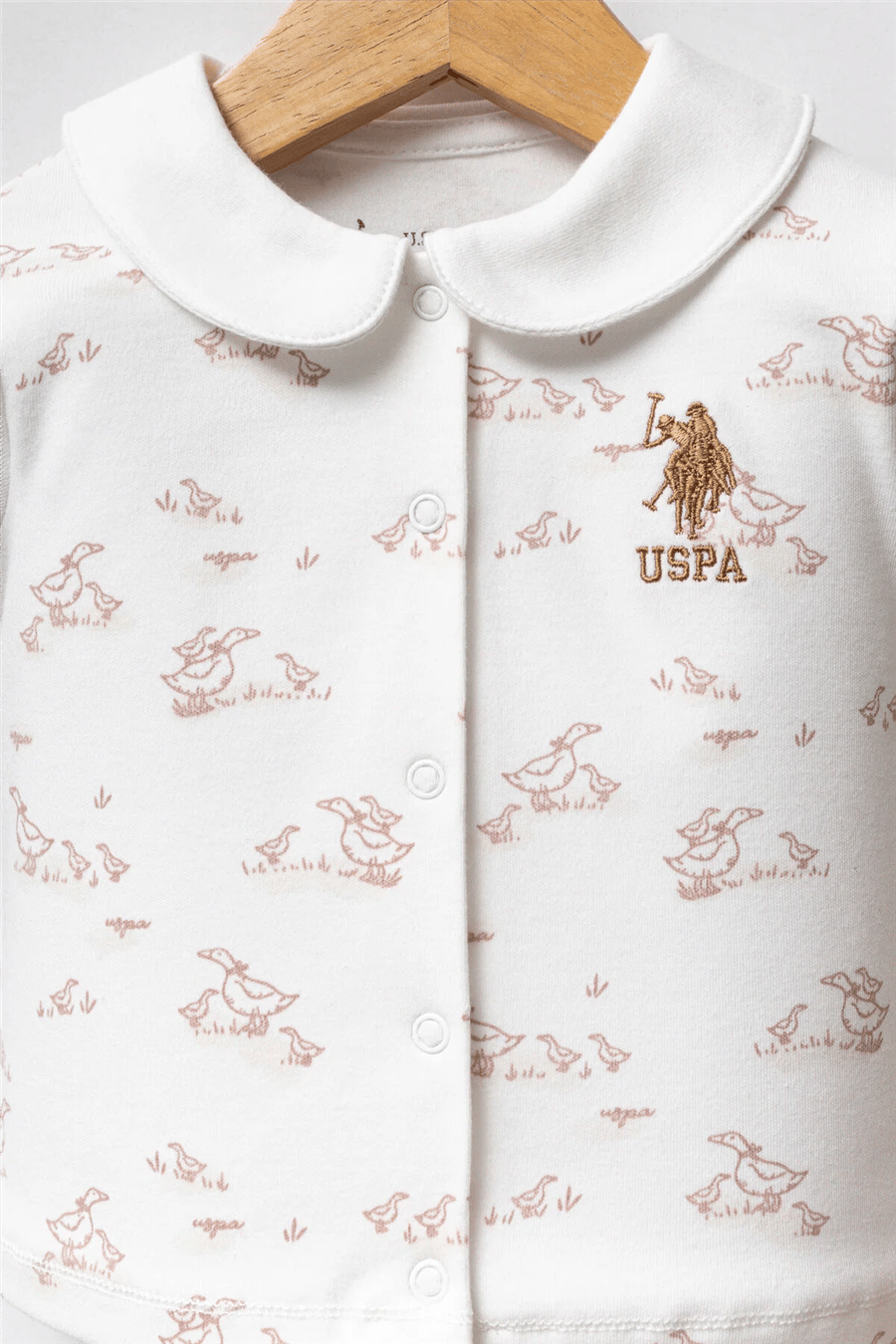 U.S. Polo Assn. Kız Bebek Kışlık Regular Fit Takımı 0-9 Ay Beyaz