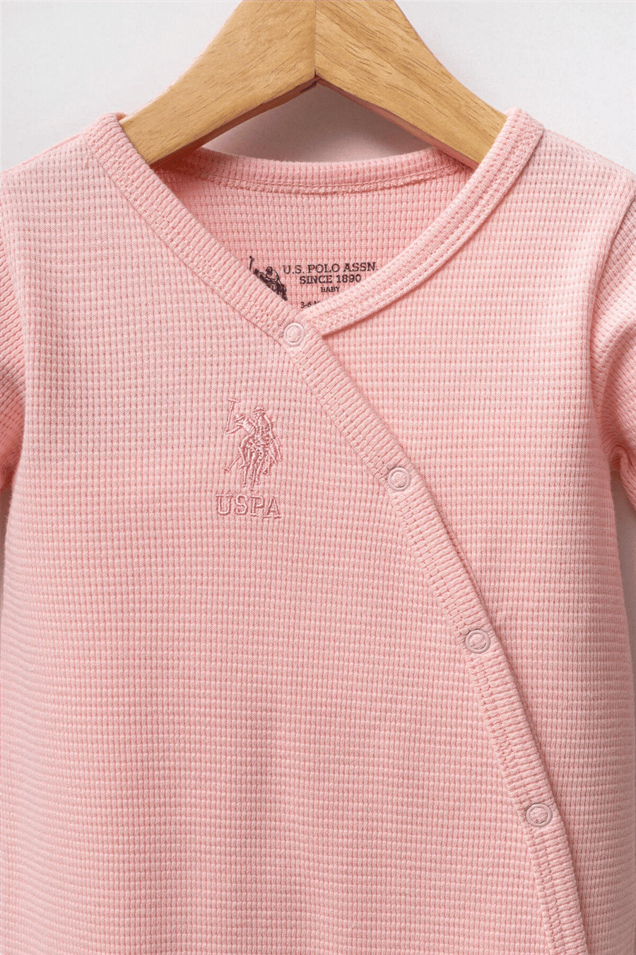 U.S. Polo Assn. Kız Bebek Pamuklu Örme Takımı 03-9 Ay Pembe
