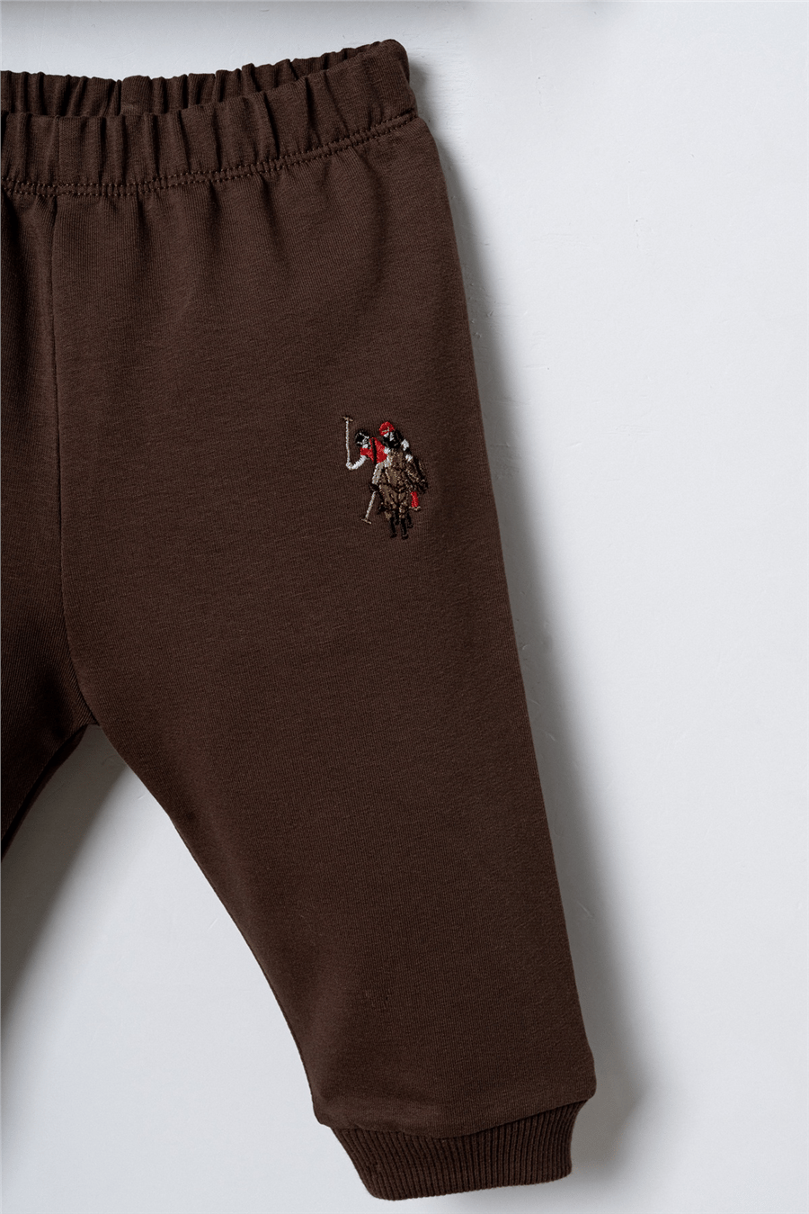 U.S. Polo Assn. Erkek Bebek Kapüşonlu Uzun Kol Eşofman Takım 6-36 Ay Kahverengi