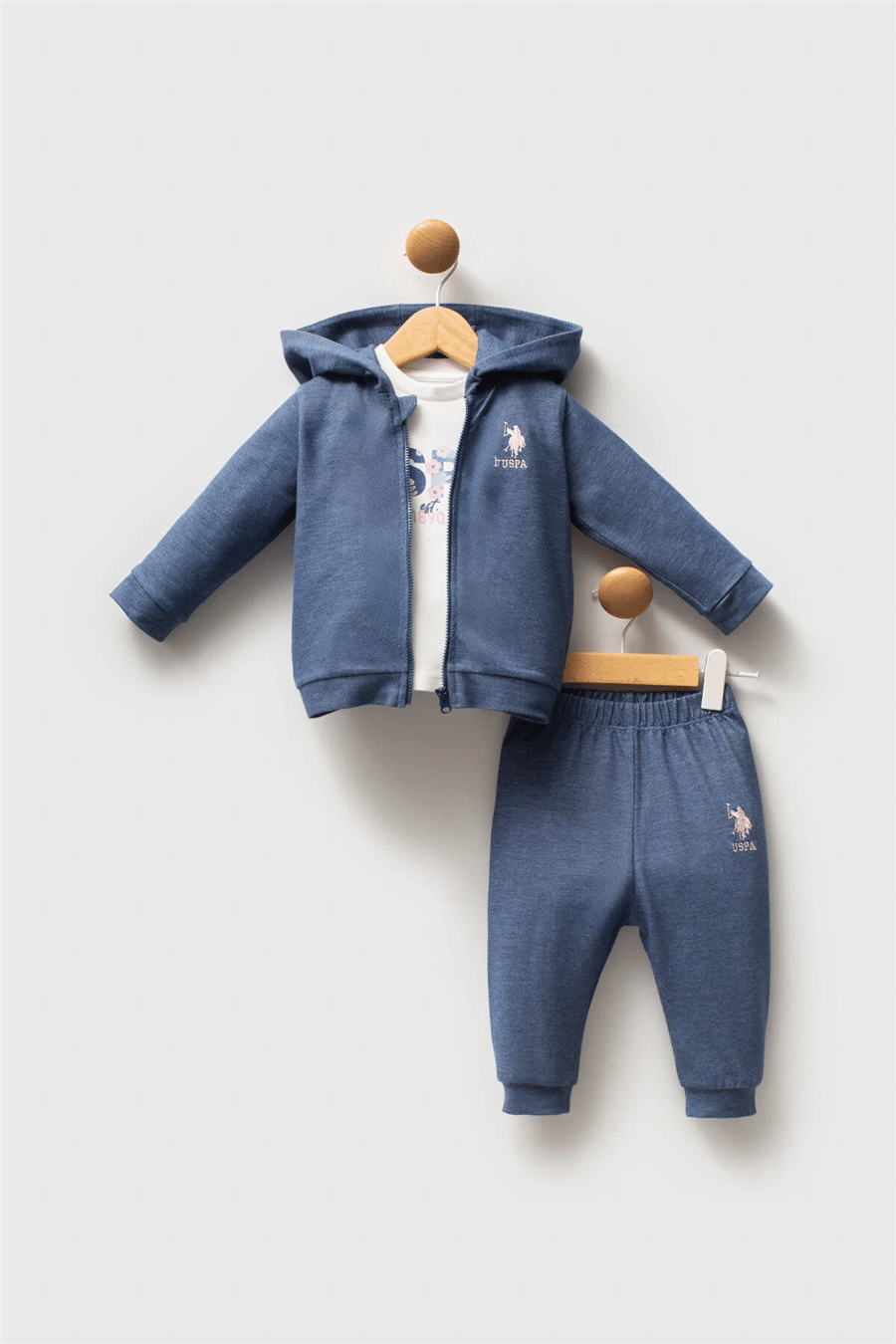 U.S. Polo Assn. Kız Bebek Regular FitTakım 6-36 Ay Mavi