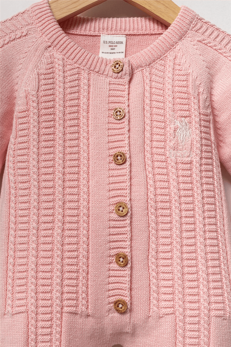 U.S. Polo Assn. Kız Bebek  Regular Fit Tulum 03-12 Ay Pembe