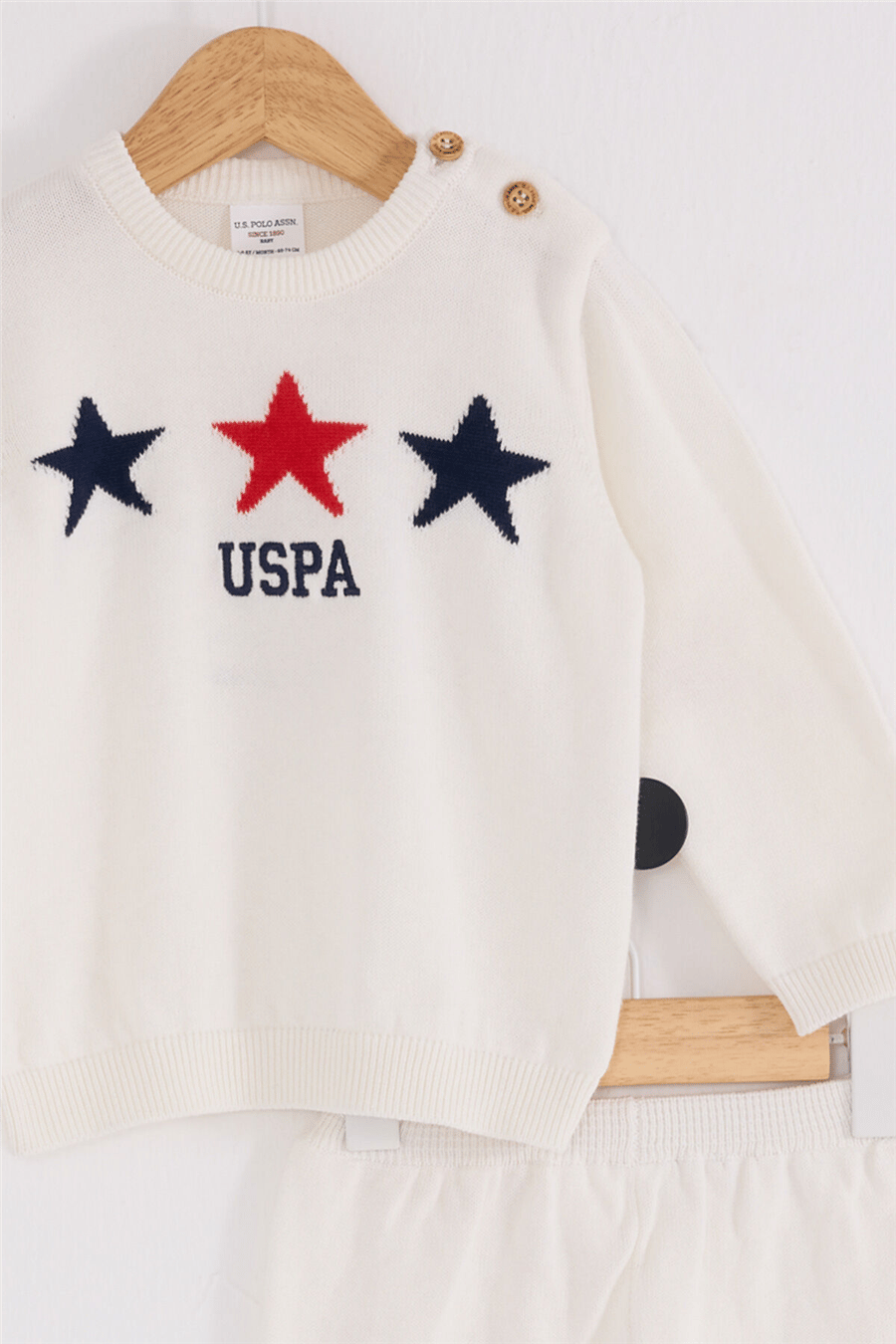 U.S. Polo Assn. Kız Bebek Kışlık Regular Fit Takımı 3-18 Ay Ekru