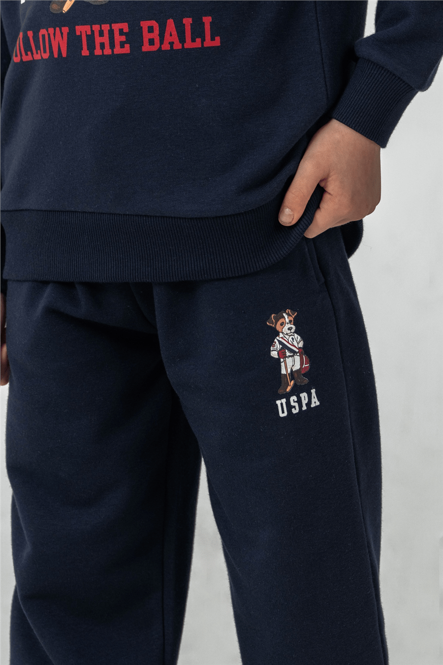 U.S. Polo Assn.Erkek Çocuk Baskılı EşofmanTakım 9-14 Yaş Lacivert