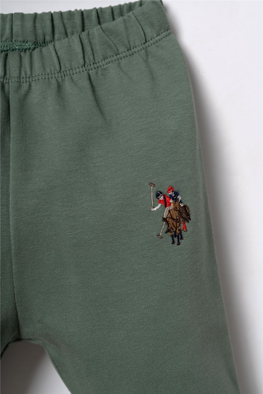 U.S. Polo Assn. Erkek Bebek Nakışlı Yeşil Hırkalı Eşofman Takım 6-36 Ay Yeşil
