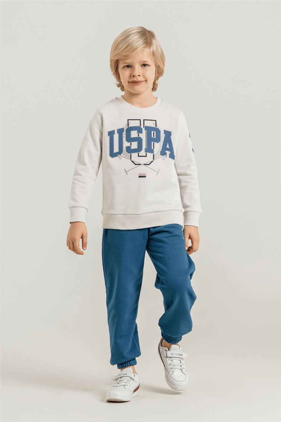 U.S. Polo Assn.Erkek Çocuk Baskılı EşofmanTakım 9-14 Yaş TAŞ