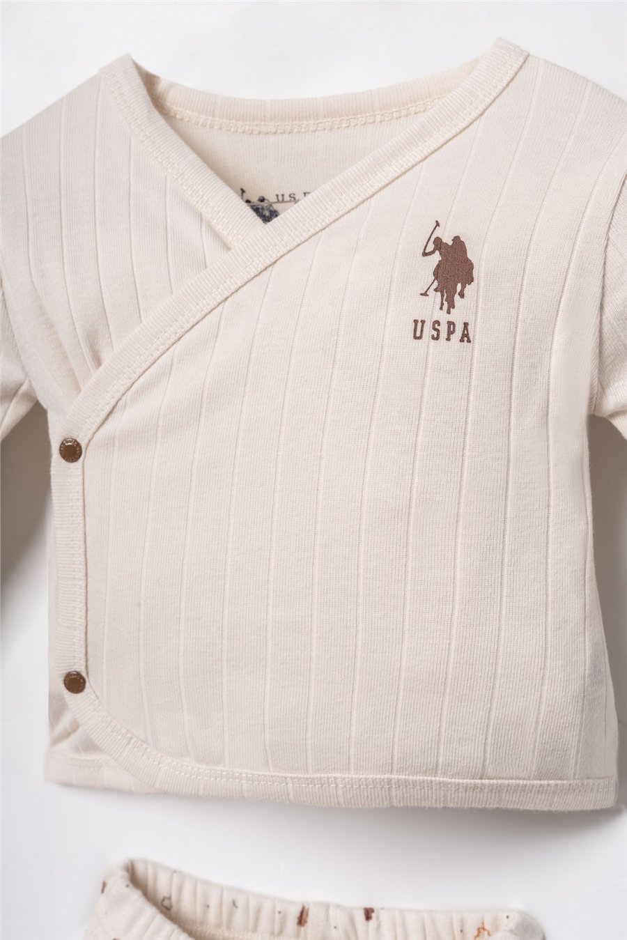 U.S. Polo Assn. Erkek Bebek Hastane Çıkışı 5’Li Set 0-3 Ay Ekru