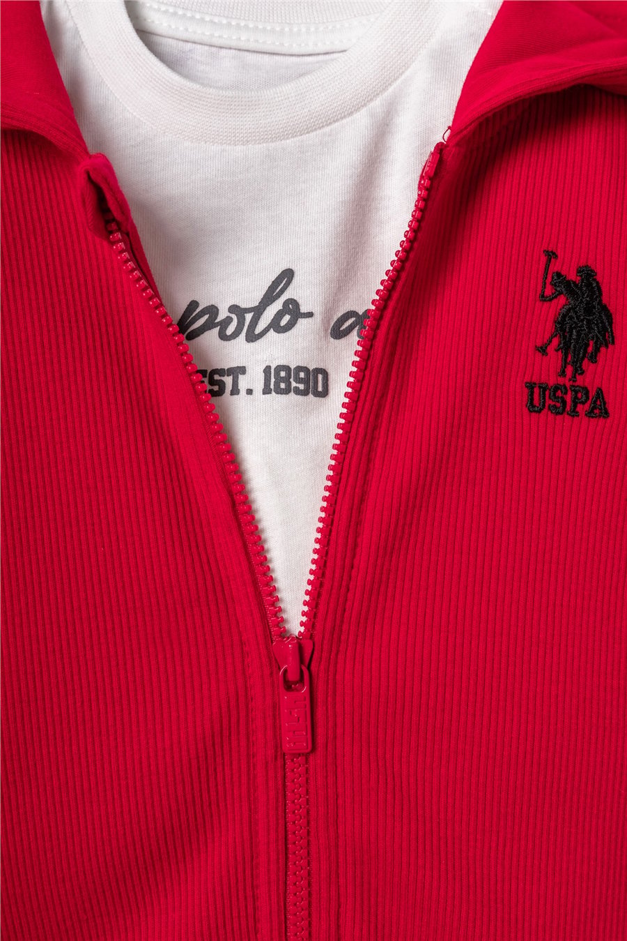 U.S. Polo Assn. Erkek Bebek Eşofman Takım 6-36 Ay Kırmızı