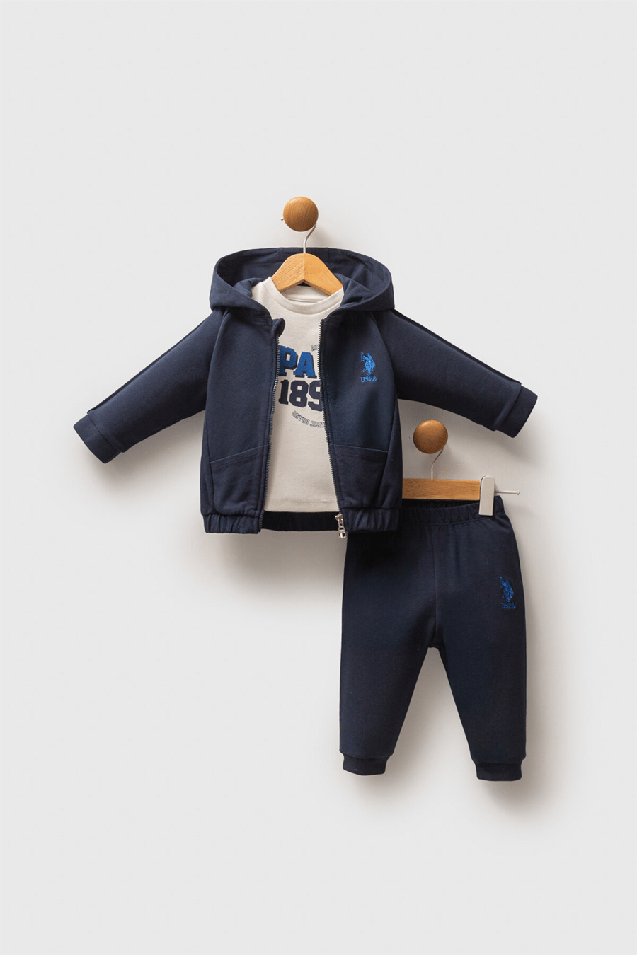U.S. Polo Assn. Erkek Bebek Kışlık Regular Fit Lacivert Bebek Takımı 6-36 Ay Lacivert