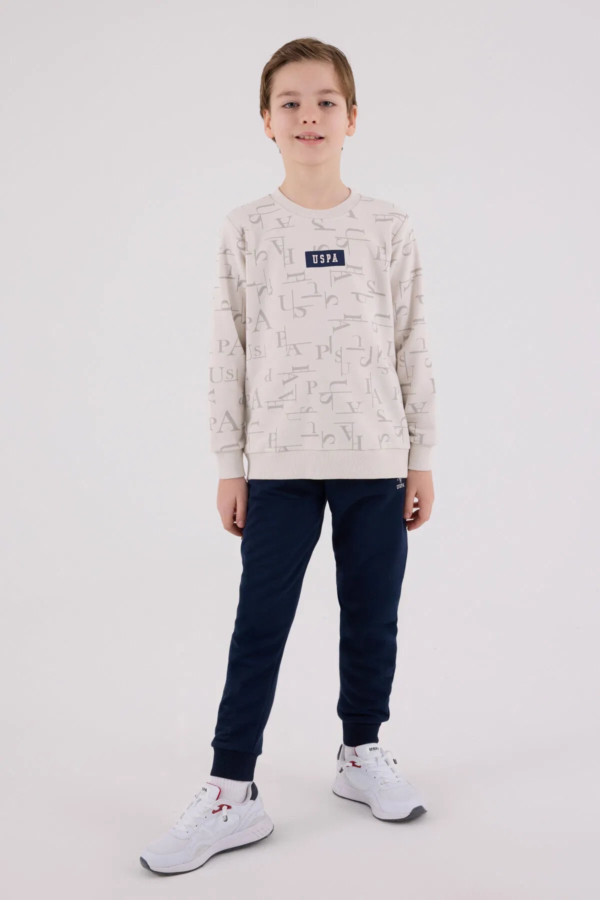 US Polo Assn Erkek Çocuk EşofmanTakım 4-8 Yaş TAŞ