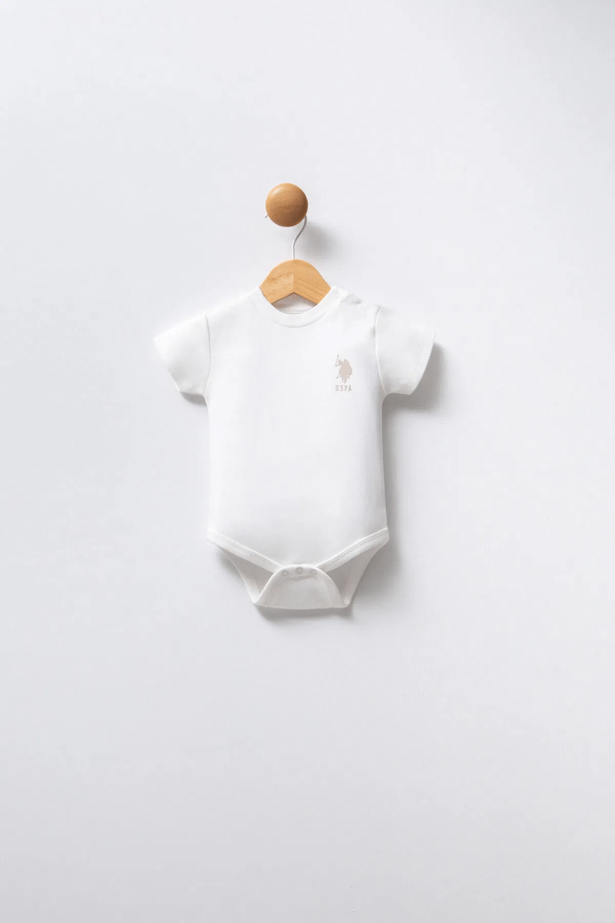 Us Polo Erkek Bebek 3'Lü Zıbın 0-24 Ay Ekru