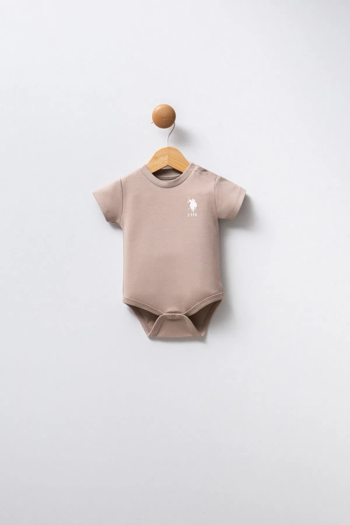 Us Polo Erkek Bebek 3'Lü Zıbın 0-24 Ay Ekru