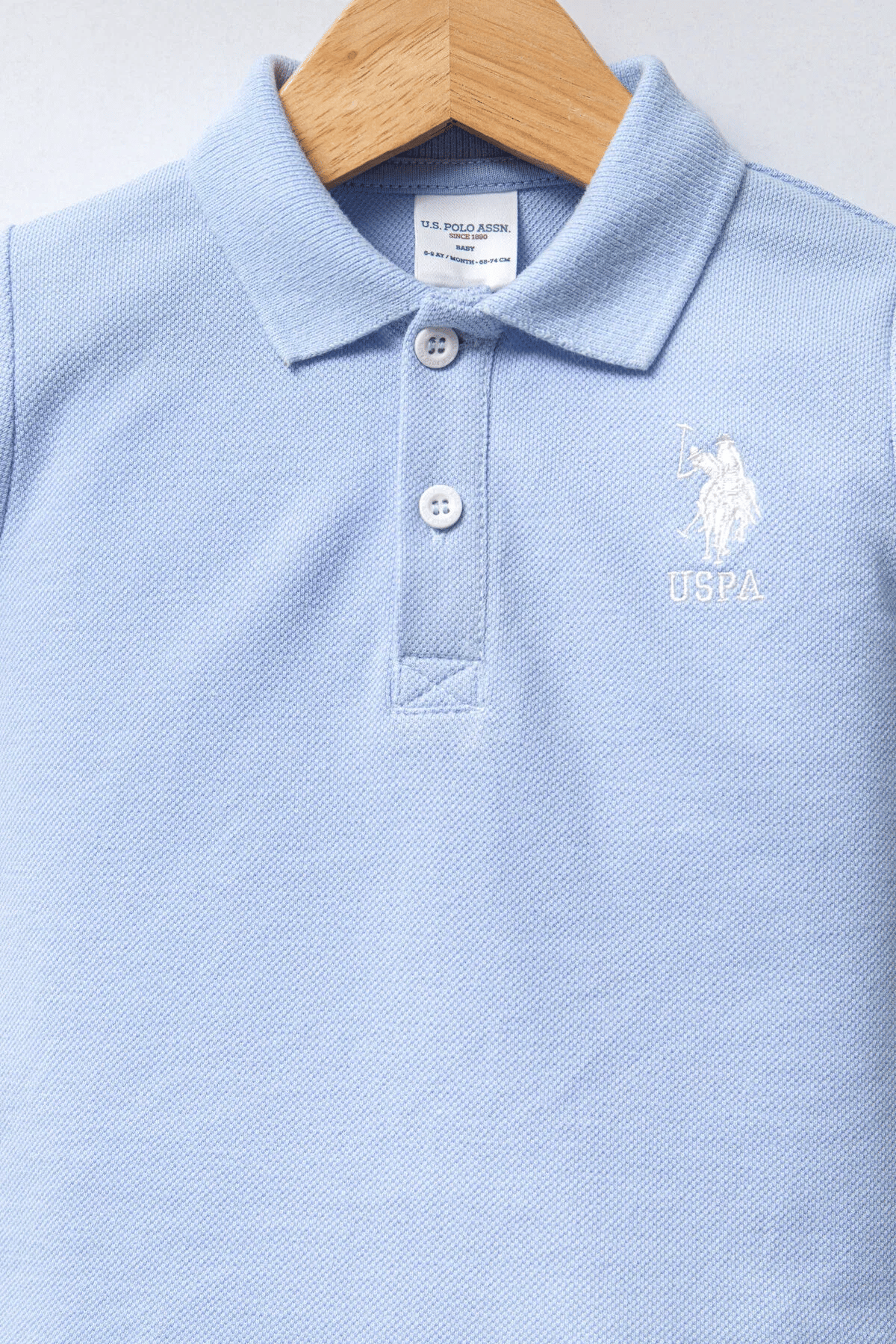 Us Polo Erkek Bebek Ekose Pantolonlu Takım 1-3 Yaş Mavi