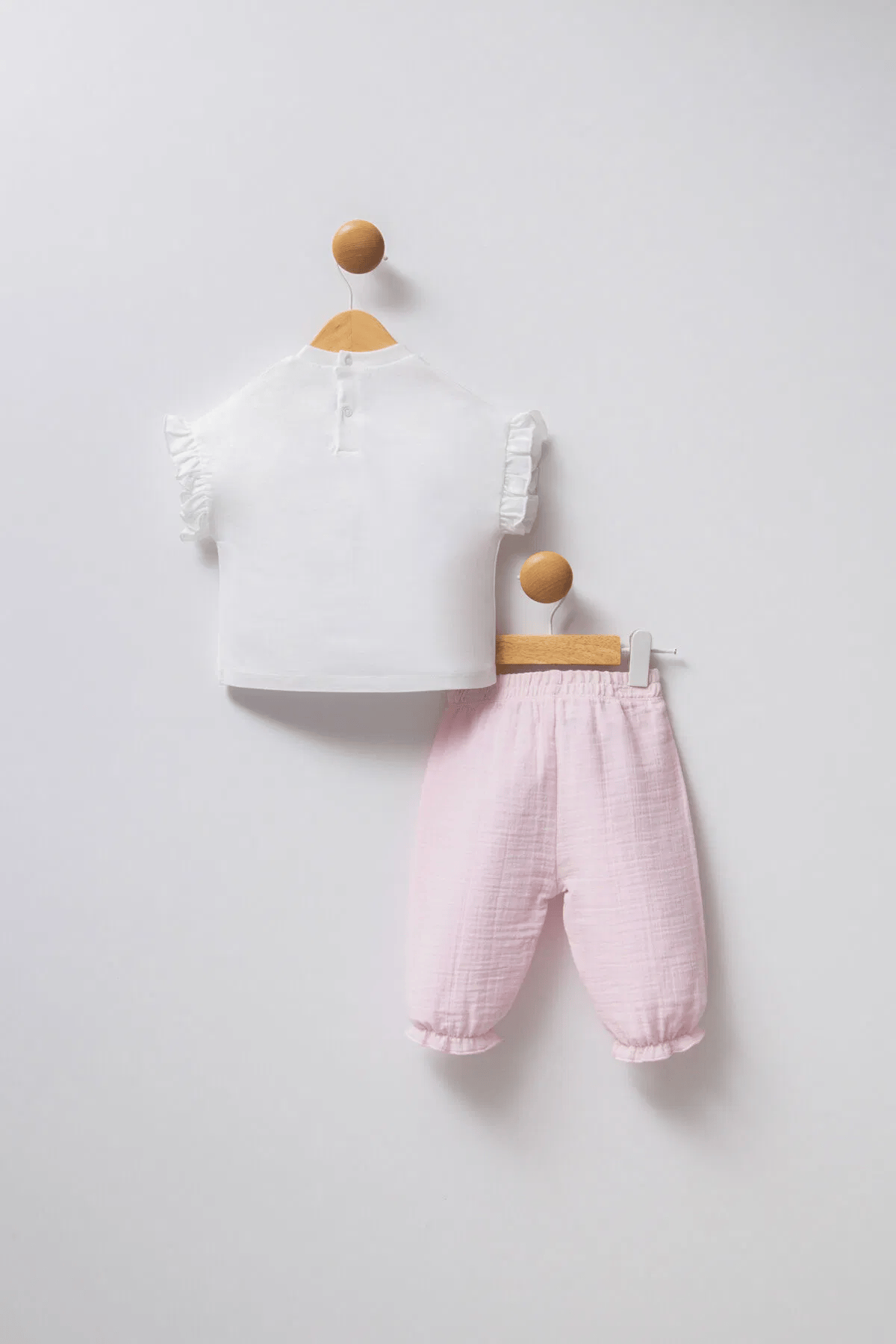 Us Polo Kız Bebek Pantolonlu Takım 6-36 Ay Ekru