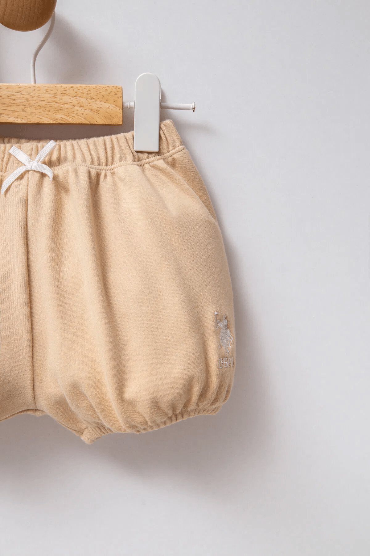 Us Polo Kız Bebek Şortlu Takım 6-36 Ay Ekru