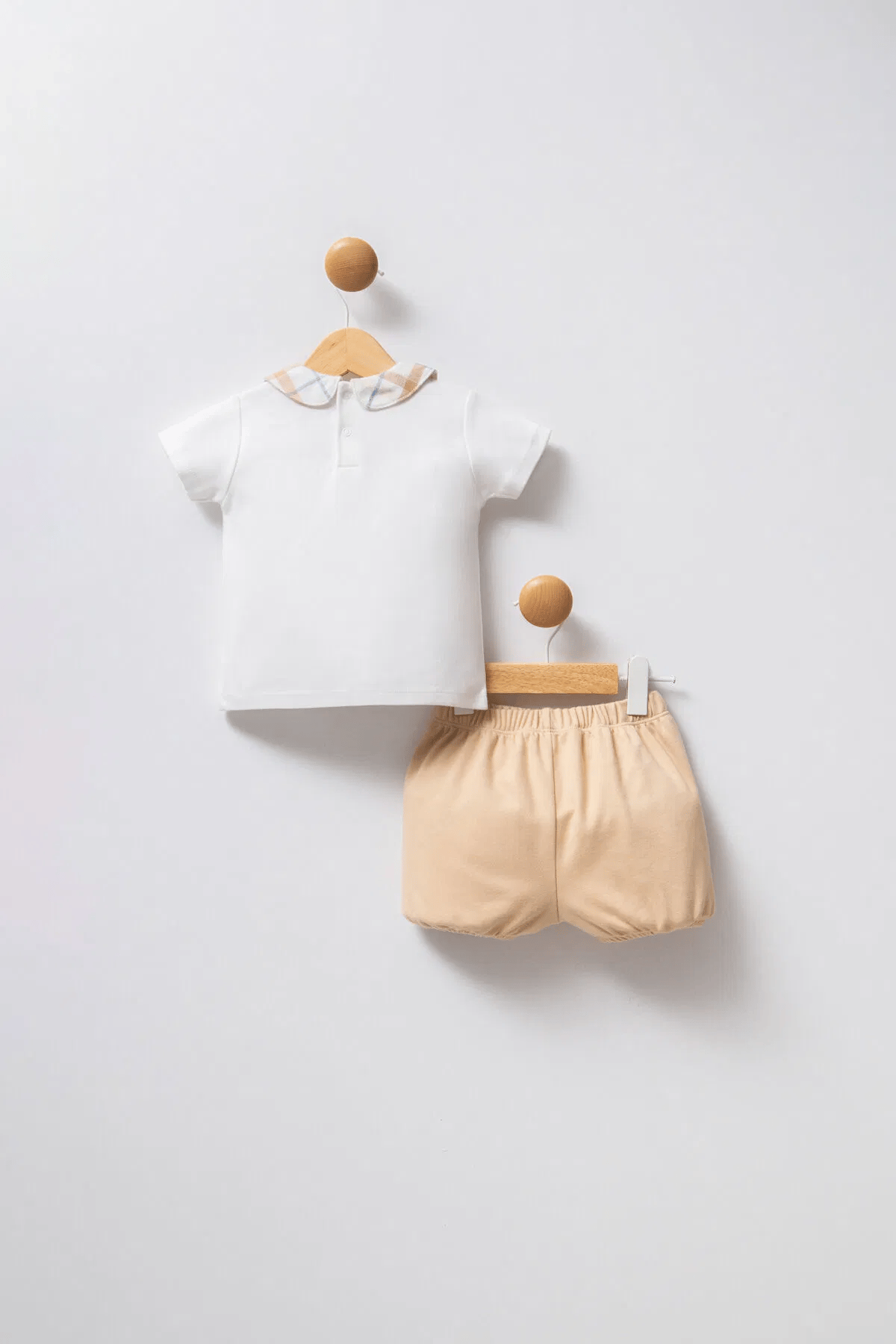 Us Polo Kız Bebek Şortlu Takım 6-36 Ay Ekru