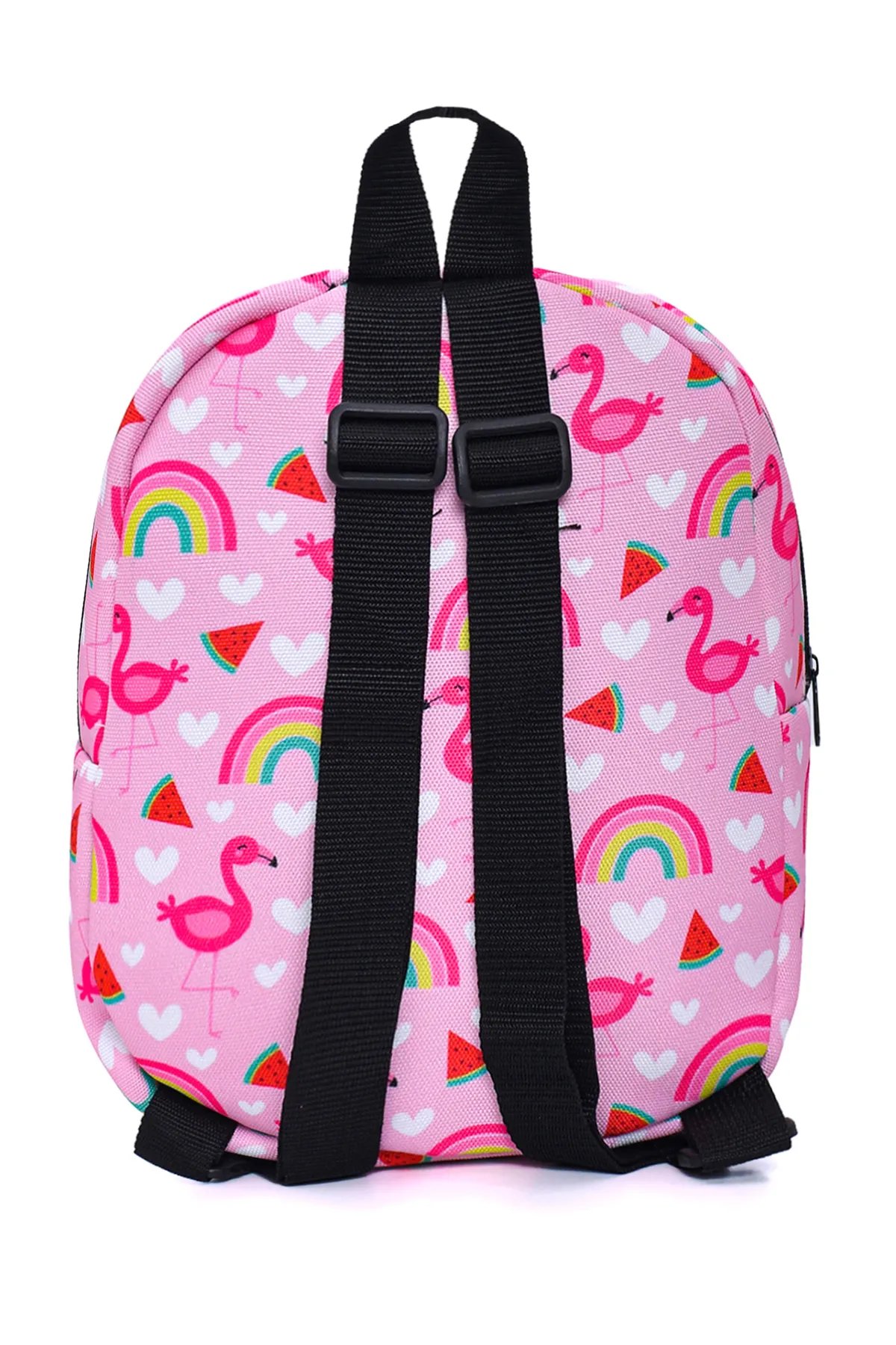 Wia Eğlenceli Baskı Tek Bölmeli Kreş Çanta Pembe