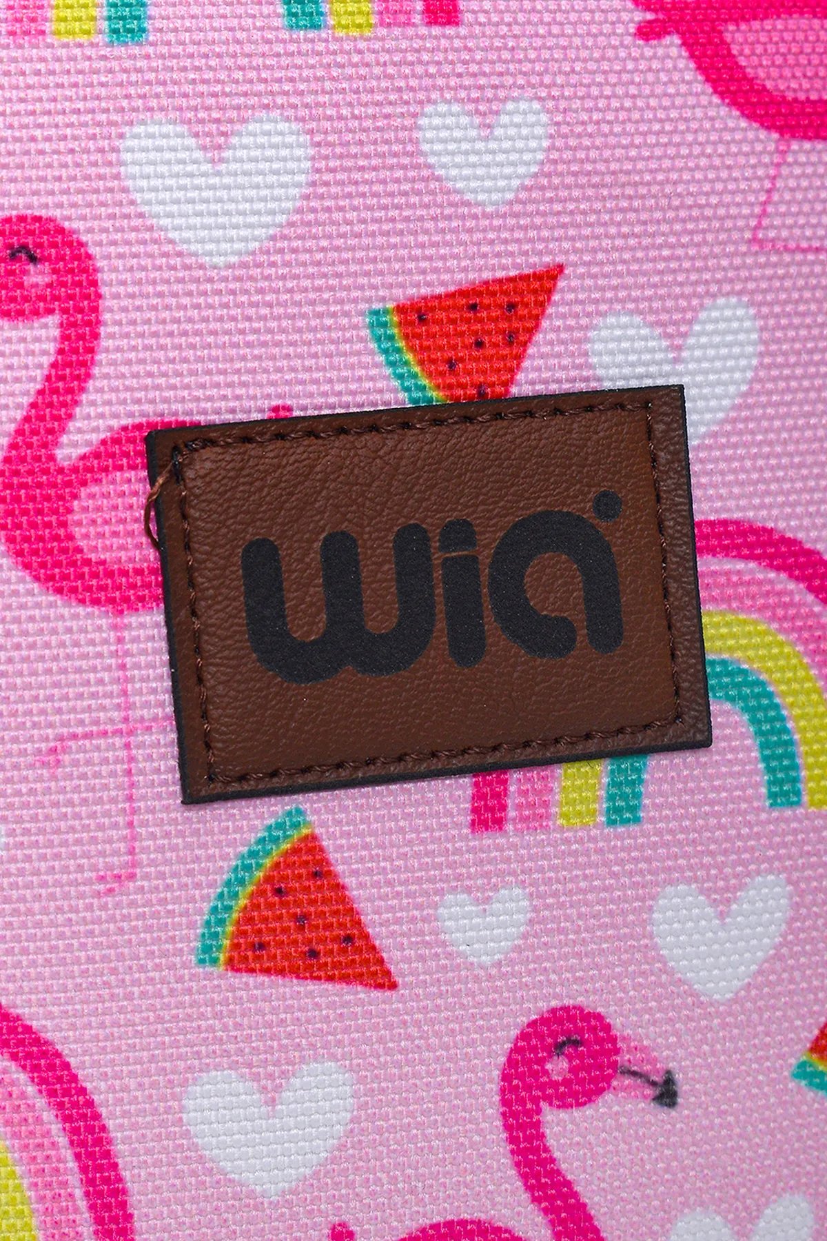 Wia Eğlenceli Baskı Tek Bölmeli Kreş Çanta Pembe