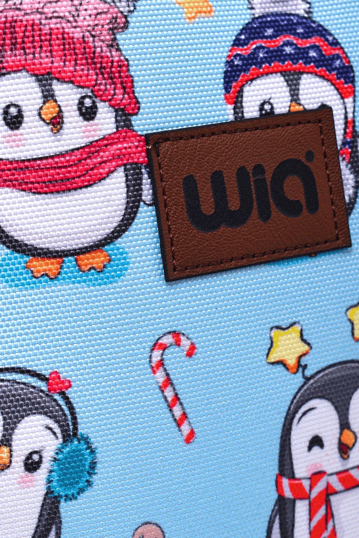 Wia Eğlenceli Baskı Tek Bölmeli Kreş Çanta Mavi