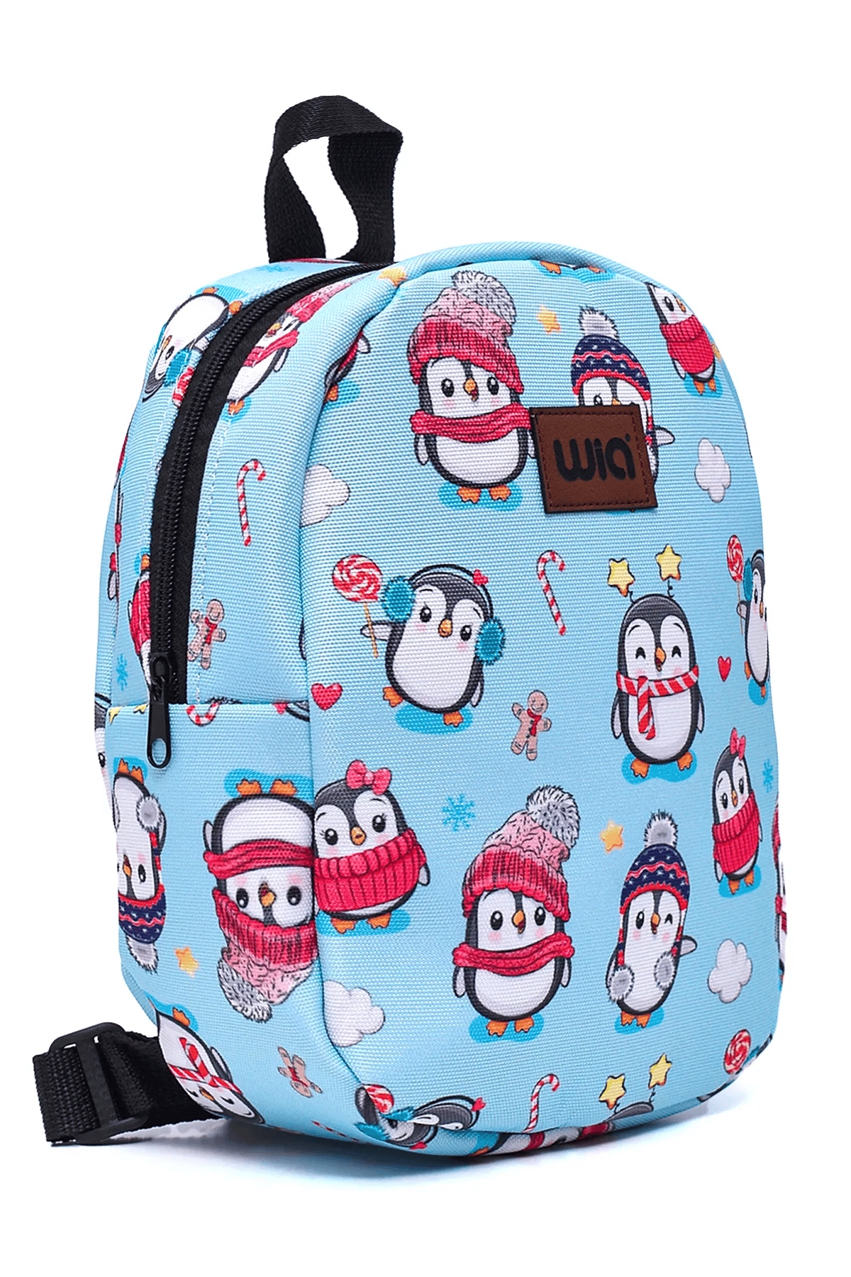 Wia Eğlenceli Baskı Tek Bölmeli Kreş Çanta Mavi