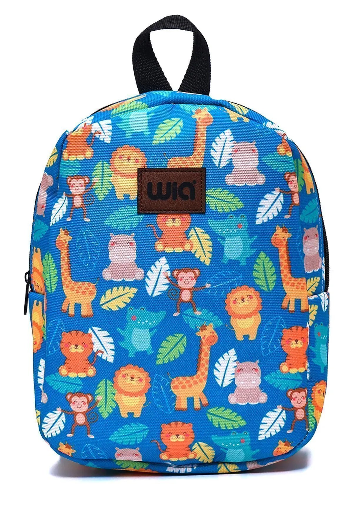 Wia Eğlenceli Baskı Tek Bölmeli Kreş Çanta Turkuaz