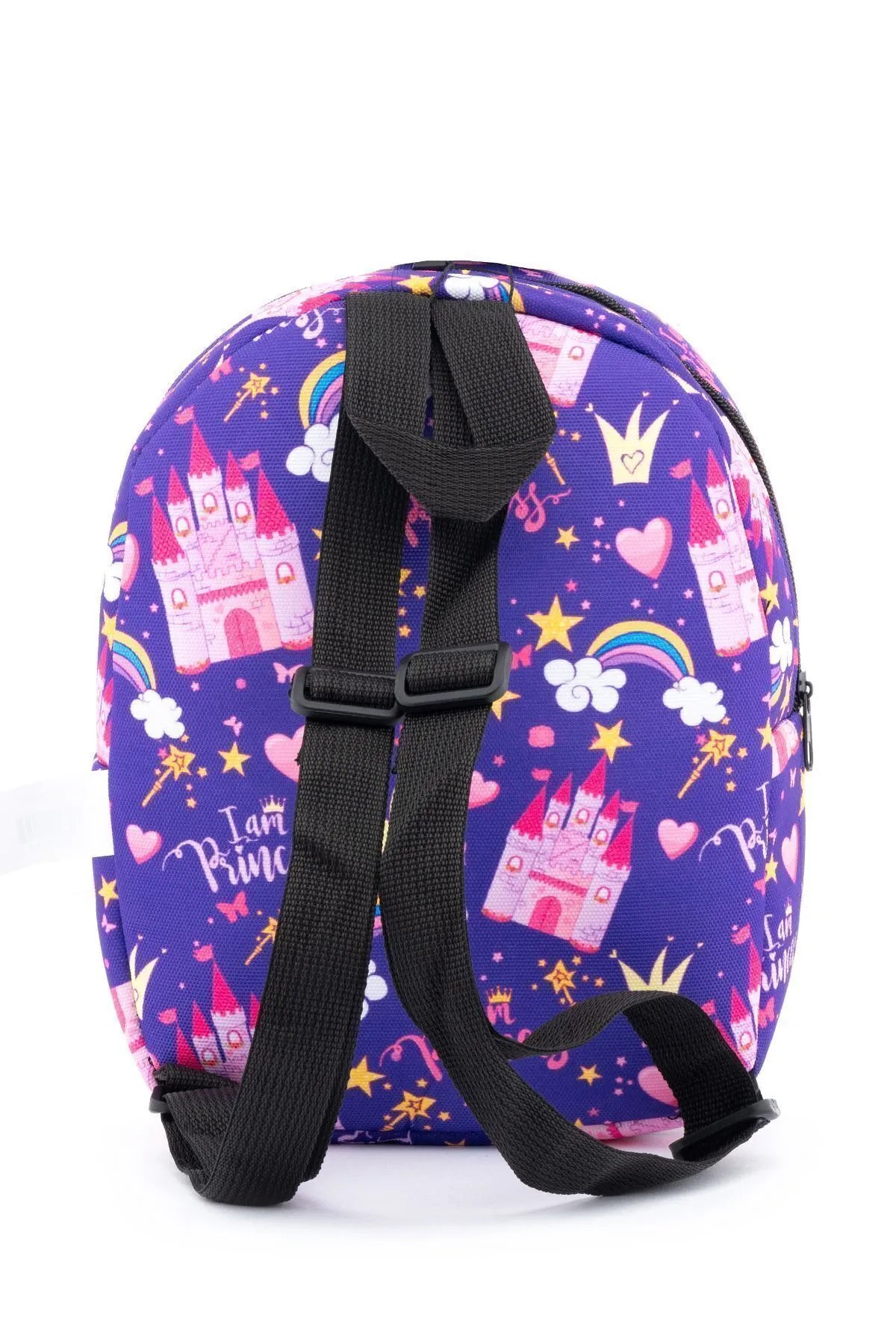 Wia Eğlenceli Baskı Tek Bölmeli Kreş Çanta Mor