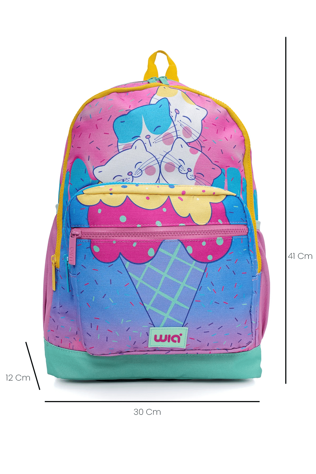 Wia Ice Cream With Cats Kız Çocuk 3'lü Okul Çanta Seti Pembe
