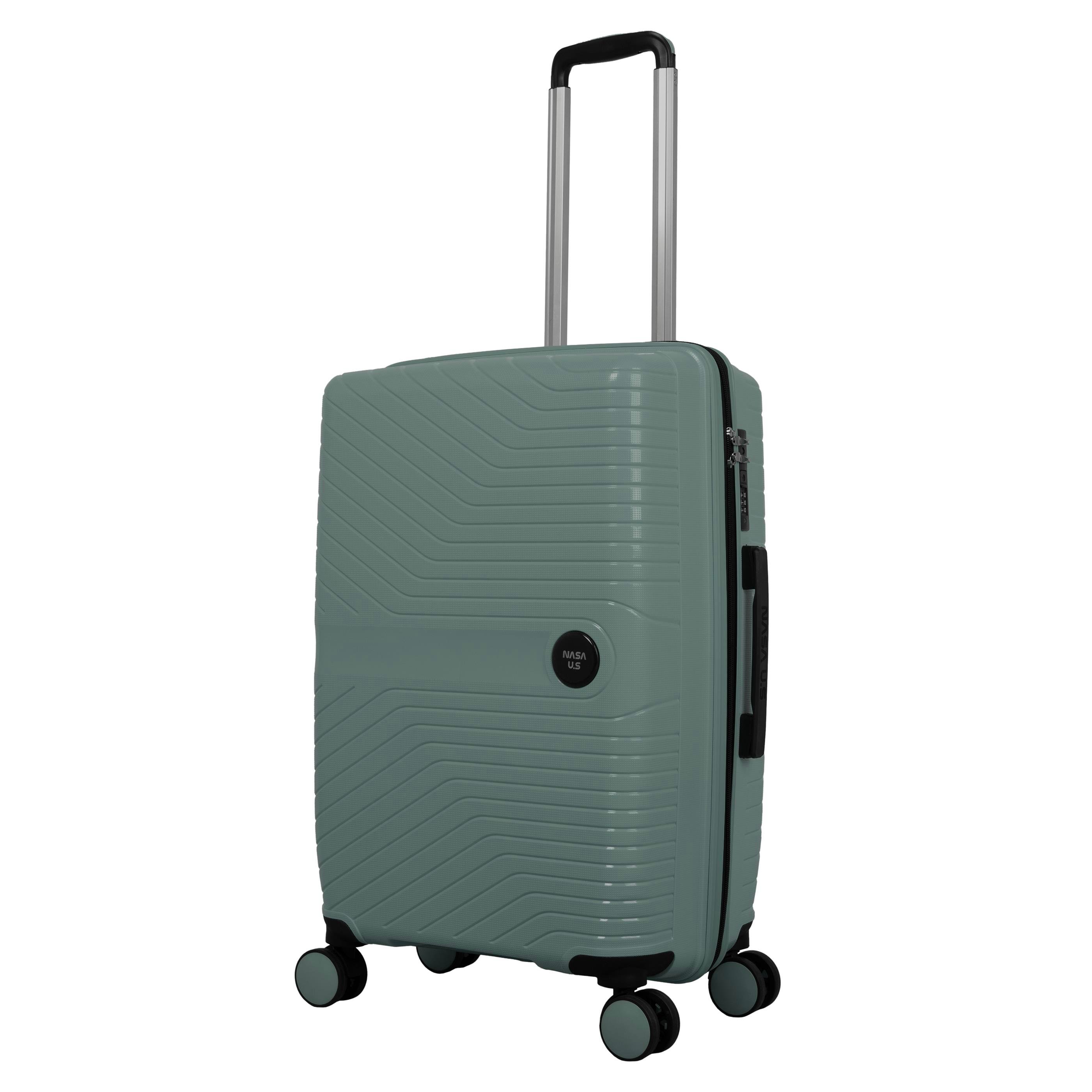 Büyük Orta ve KabinNASA U.S PP - SİLİKON KIRILMAZ 3 LÜ VALİZ SETİ MİNT YEŞİLİ